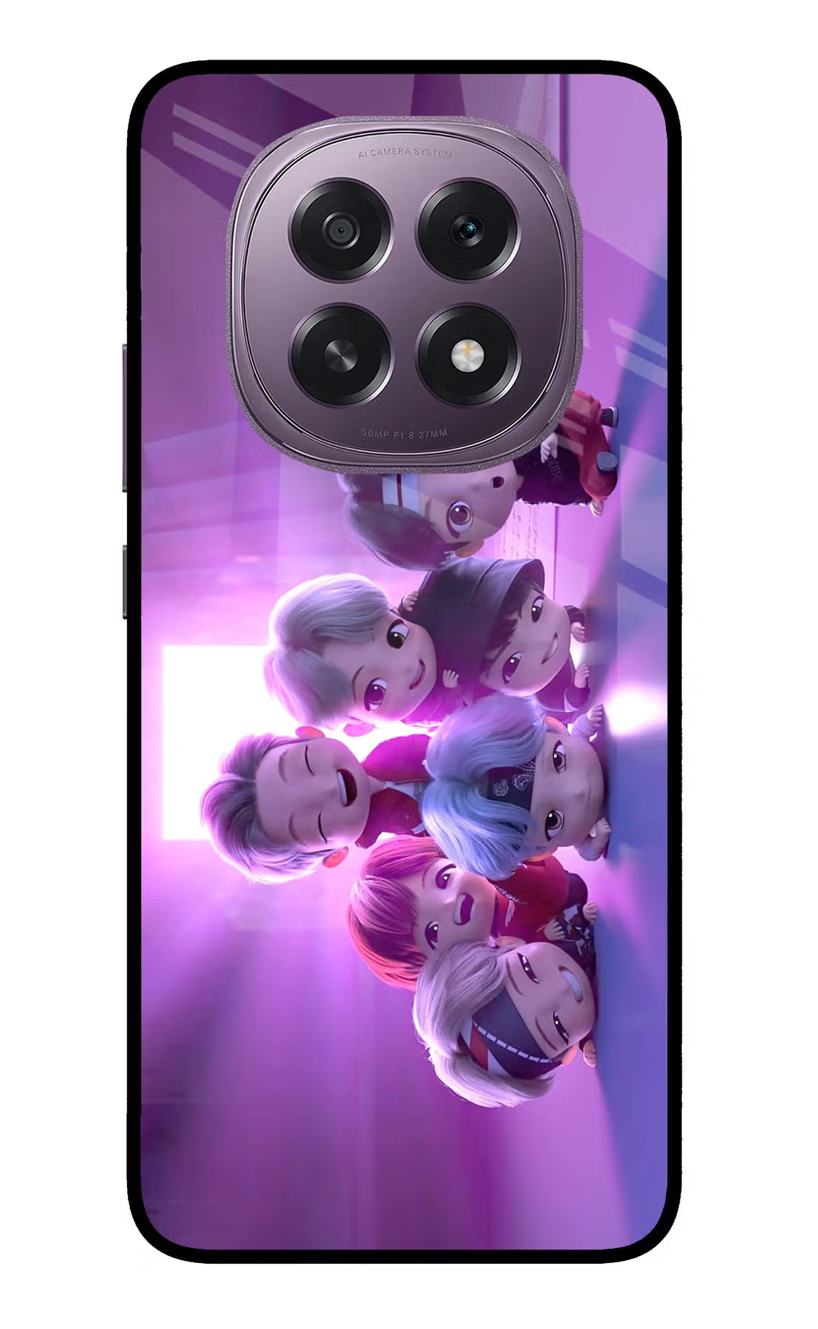 BTS Chibi Oppo F29 5G Glass Case - BTS Chibi Oppo F29 5G Glass Case BTS Chibi Oppo F29 5G Glass Case