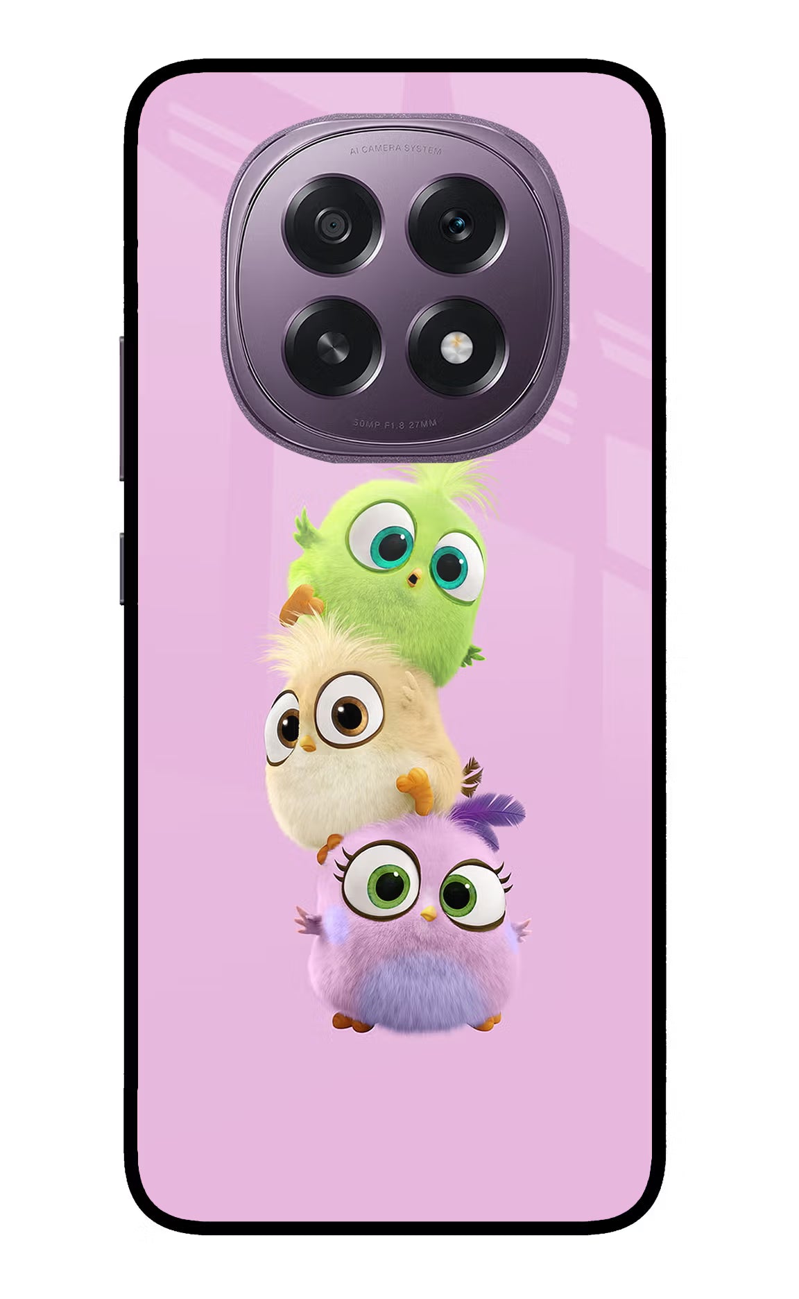 Cute Little Birds Oppo F29 5G Glass Case Back Cover by Casekaro