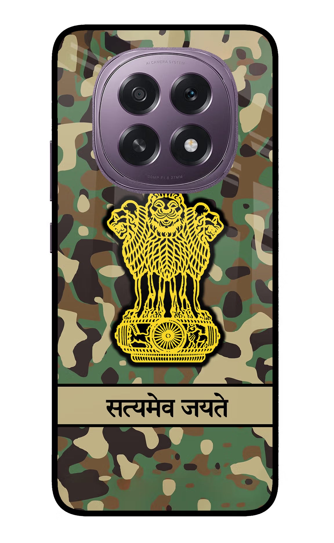Satyamev Jayate Army Oppo F29 5G Back Cover - Satyamev Jayate Army Oppo F29 5G Glass Case Back Cover by Casekaro Satyamev Jayate Army Oppo F29 5G Glass Case Back Cover by Casekaro