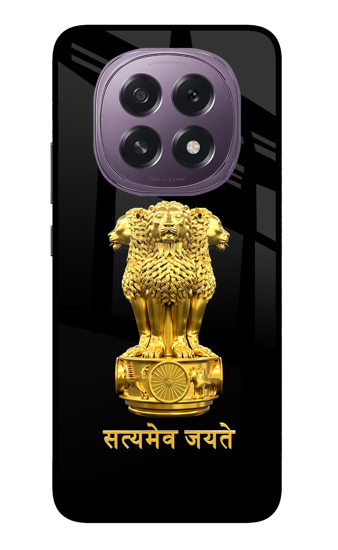 Satyamev Jayate Golden Oppo F29 5G Glass Case - Satyamev Jayate Golden Oppo F29 5G Glass Case Satyamev Jayate Golden Oppo F29 5G Glass Case
