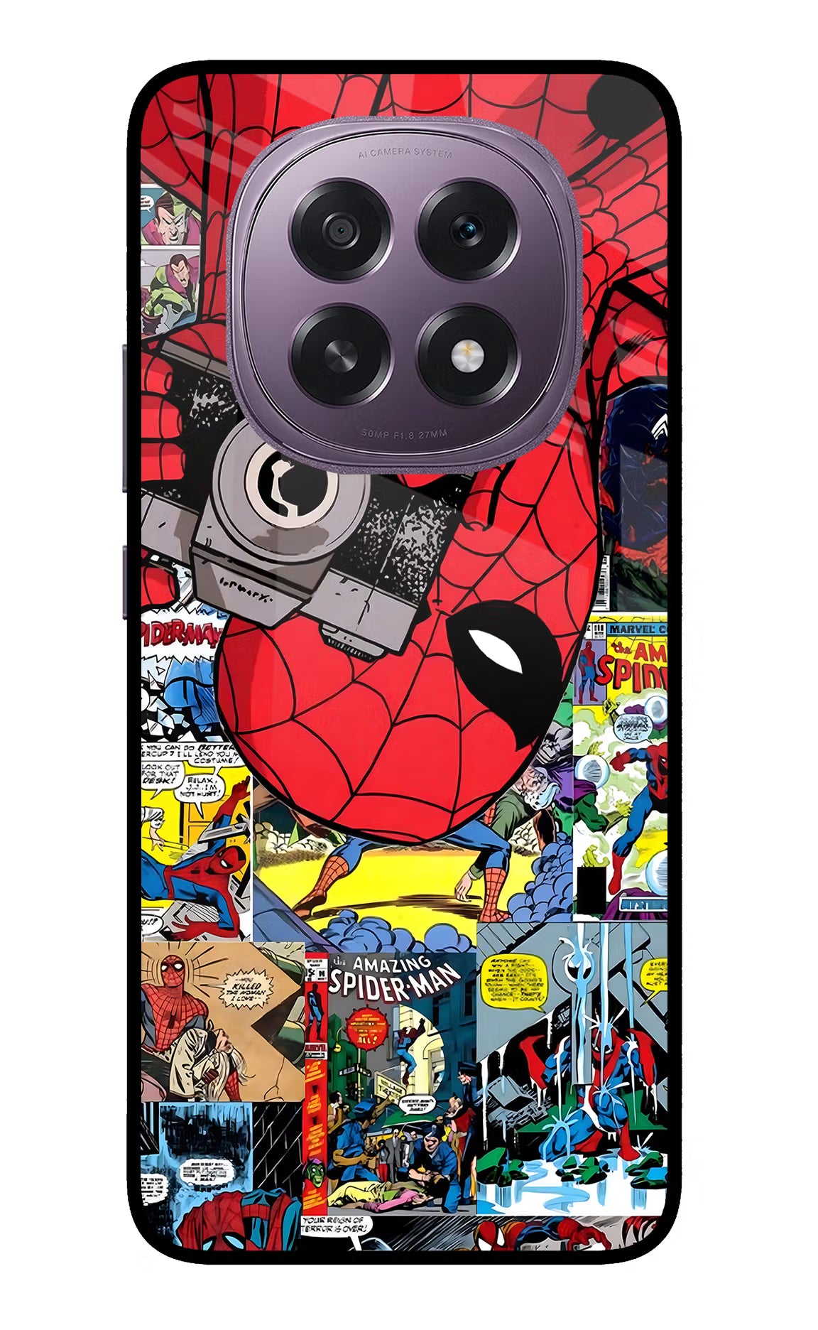 Spider Man Oppo F29 5G Glass Case - Spider Man Oppo F29 5G Glass Case Spider Man Oppo F29 5G Glass Case