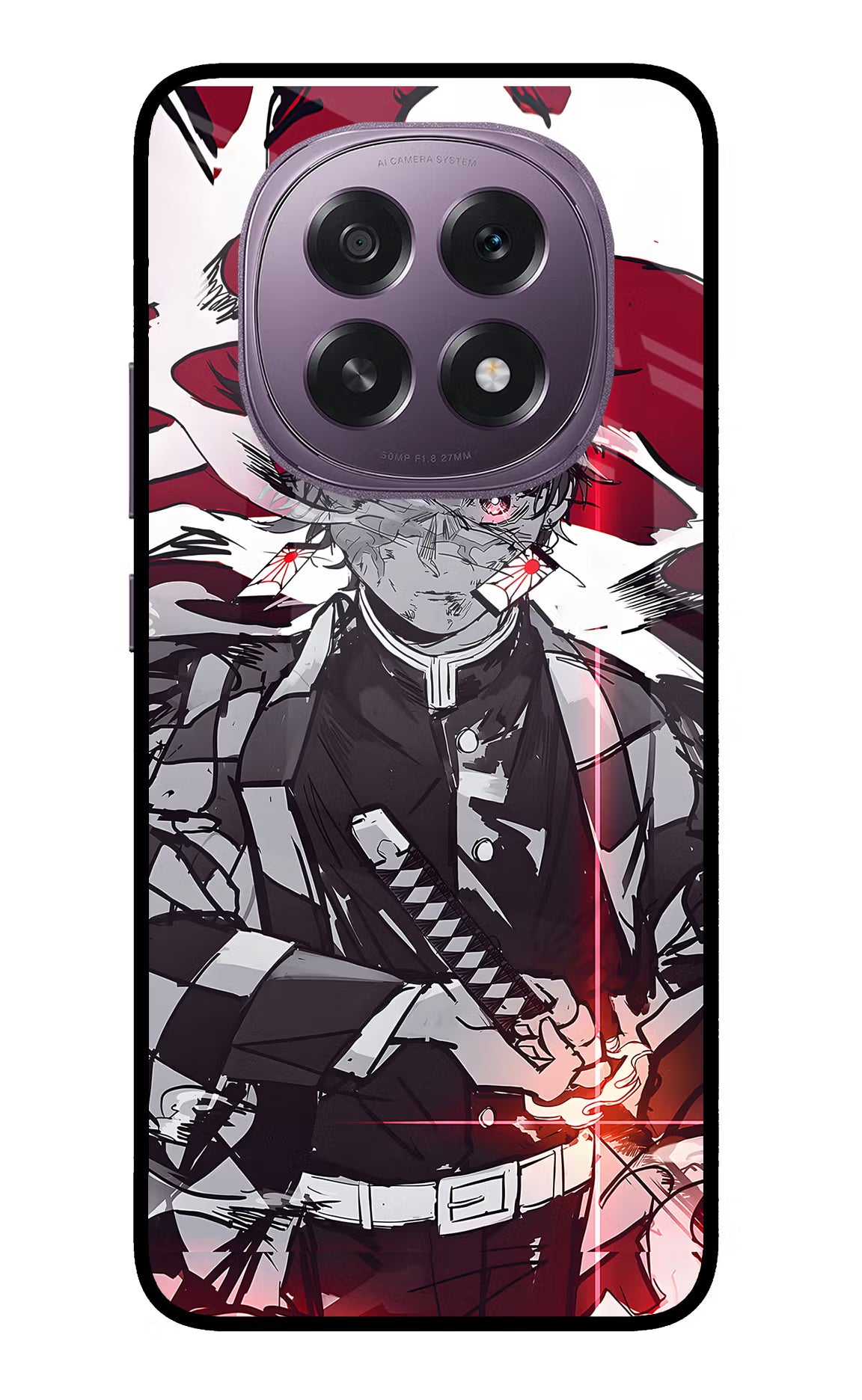 Demon Slayer Oppo F29 5G Glass Case - Demon Slayer Oppo F29 5G Glass Case Demon Slayer Oppo F29 5G Glass Case