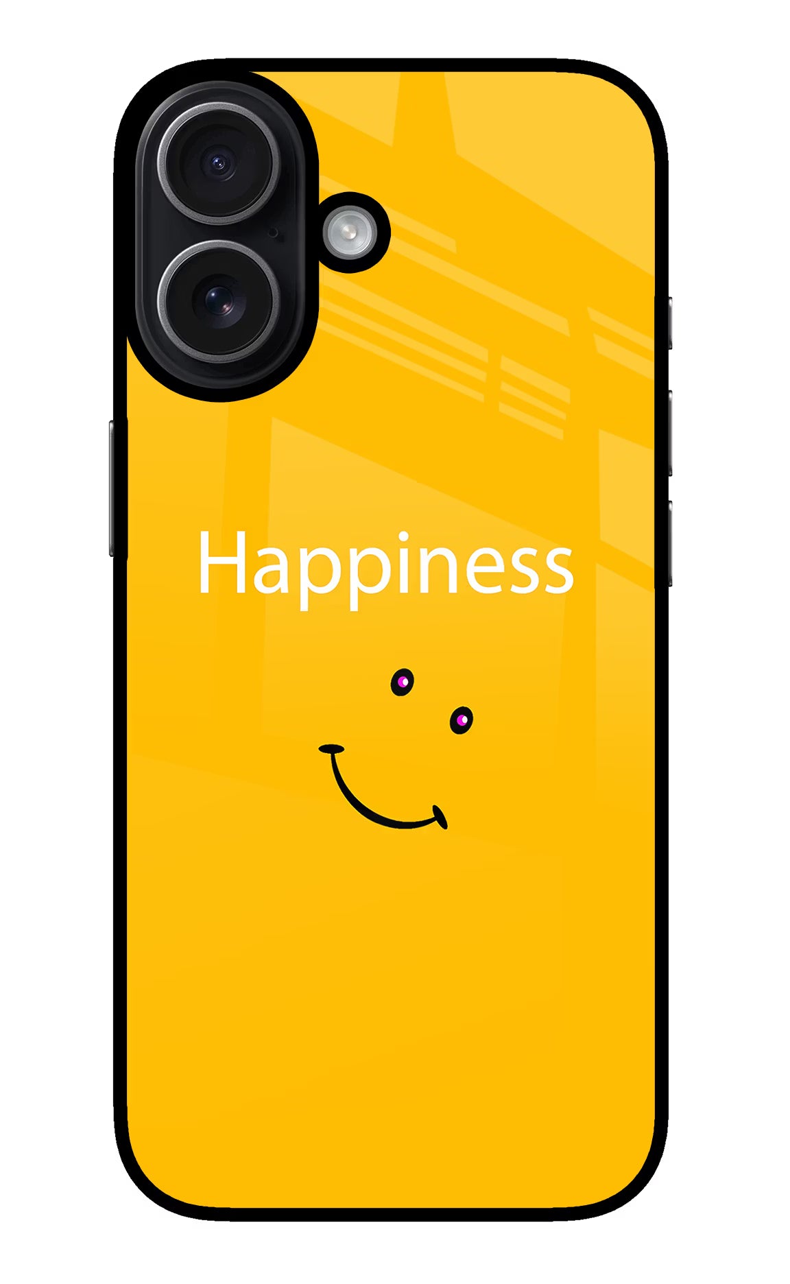 Happiness With Smiley iPhone 17 Back Cover - Happiness With Smiley iPhone 17 Glass Case Back Cover by Casekaro Happiness With Smiley iPhone 17 Glass Case Back Cover by Casekaro
