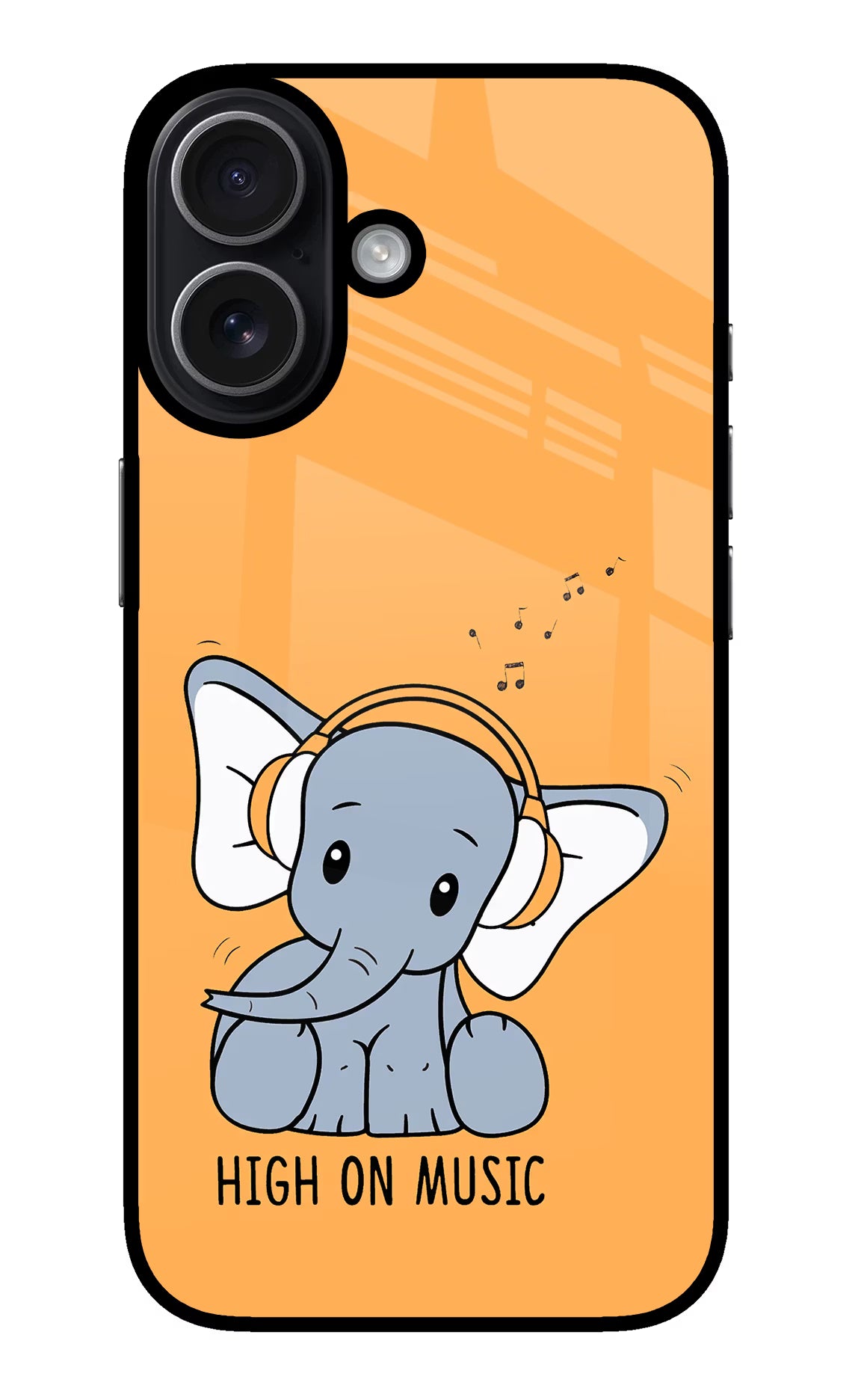 High On Music iPhone 17 Back Cover - High On Music iPhone 17 Glass Case Back Cover by Casekaro High On Music iPhone 17 Glass Case Back Cover by Casekaro