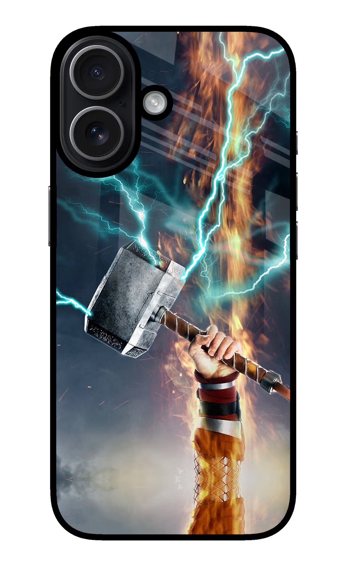 Thor Hammer Mjolnir iPhone 17 Back Cover - Thor Hammer Mjolnir iPhone 17 Glass Case Back Cover by Casekaro Thor Hammer Mjolnir iPhone 17 Glass Case Back Cover by Casekaro