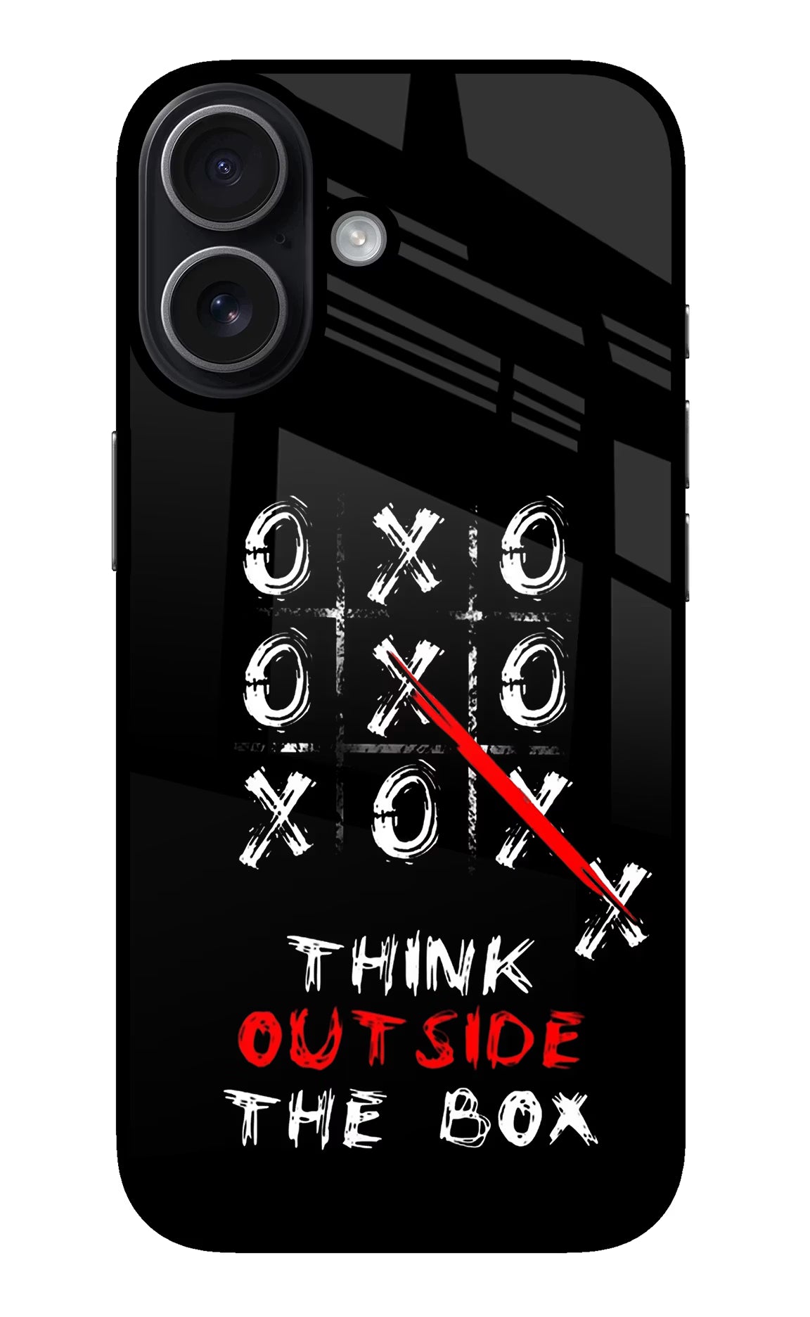 Think out of the BOX iPhone 17 Back Cover - Think out of the BOX iPhone 17 Glass Case Back Cover by Casekaro Think out of the BOX iPhone 17 Glass Case Back Cover by Casekaro