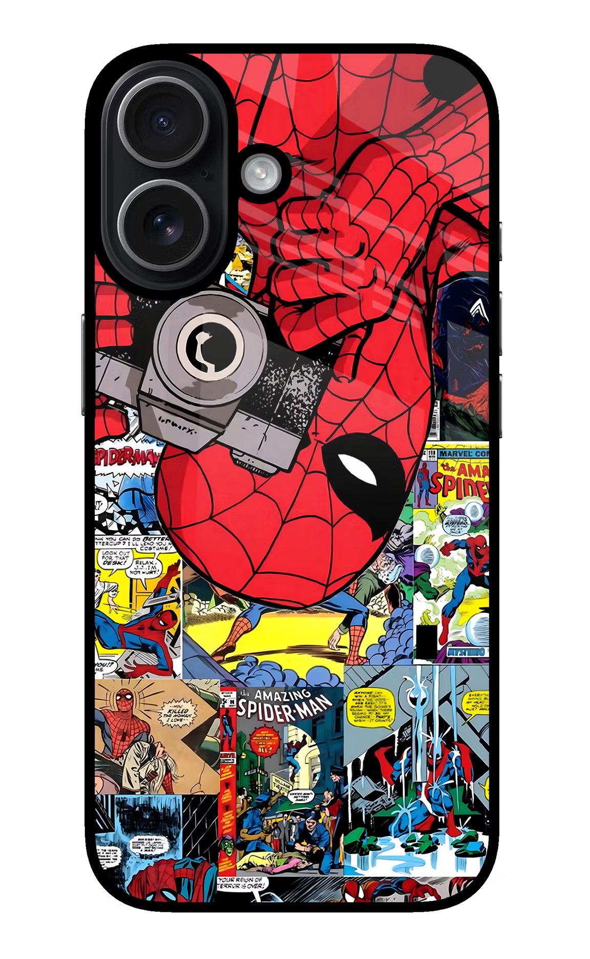 Spider Man iPhone 17 Glass Case - Spider Man iPhone 17 Glass Case Spider Man iPhone 17 Glass Case