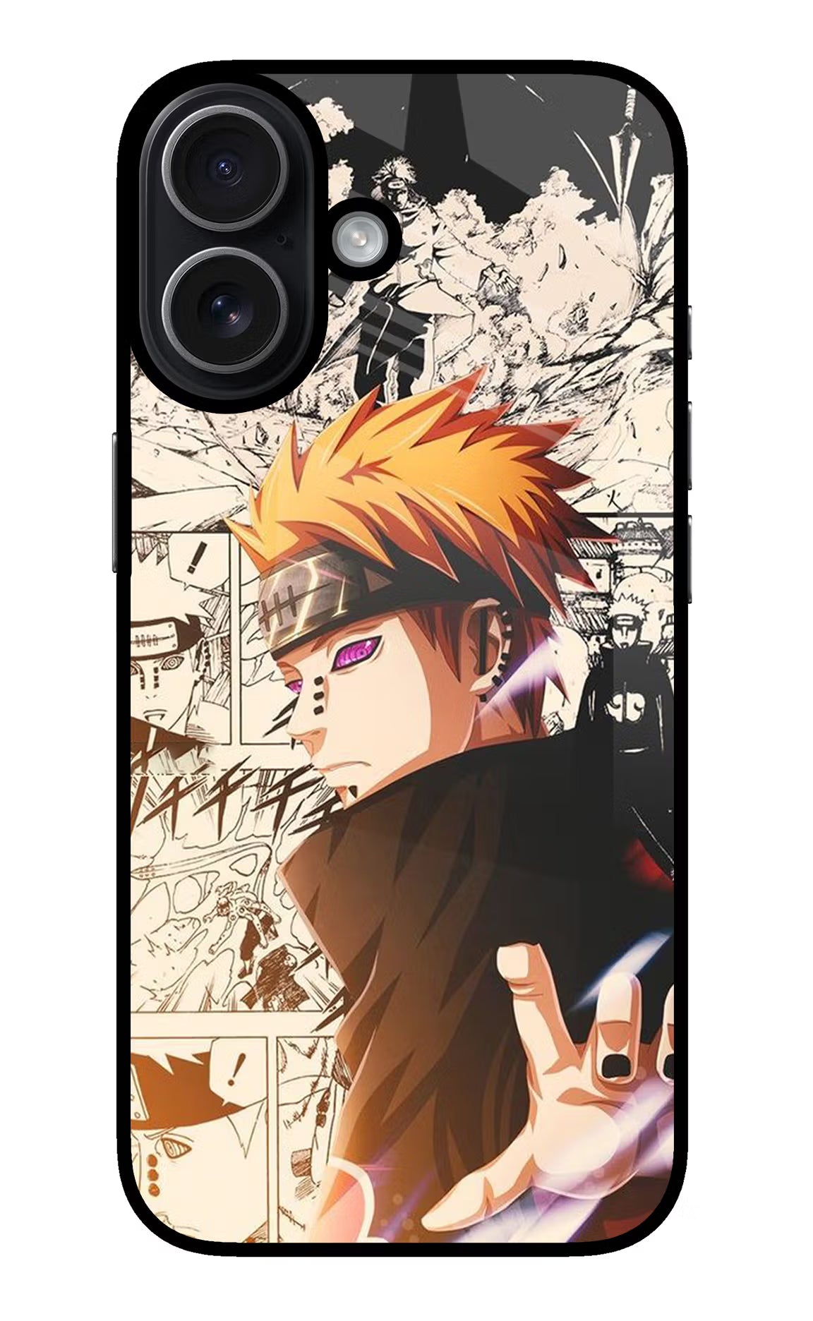 Pain Anime iPhone 17 Back Cover - Pain Anime iPhone 17 Glass Case Back Cover by Casekaro Pain Anime iPhone 17 Glass Case Back Cover by Casekaro