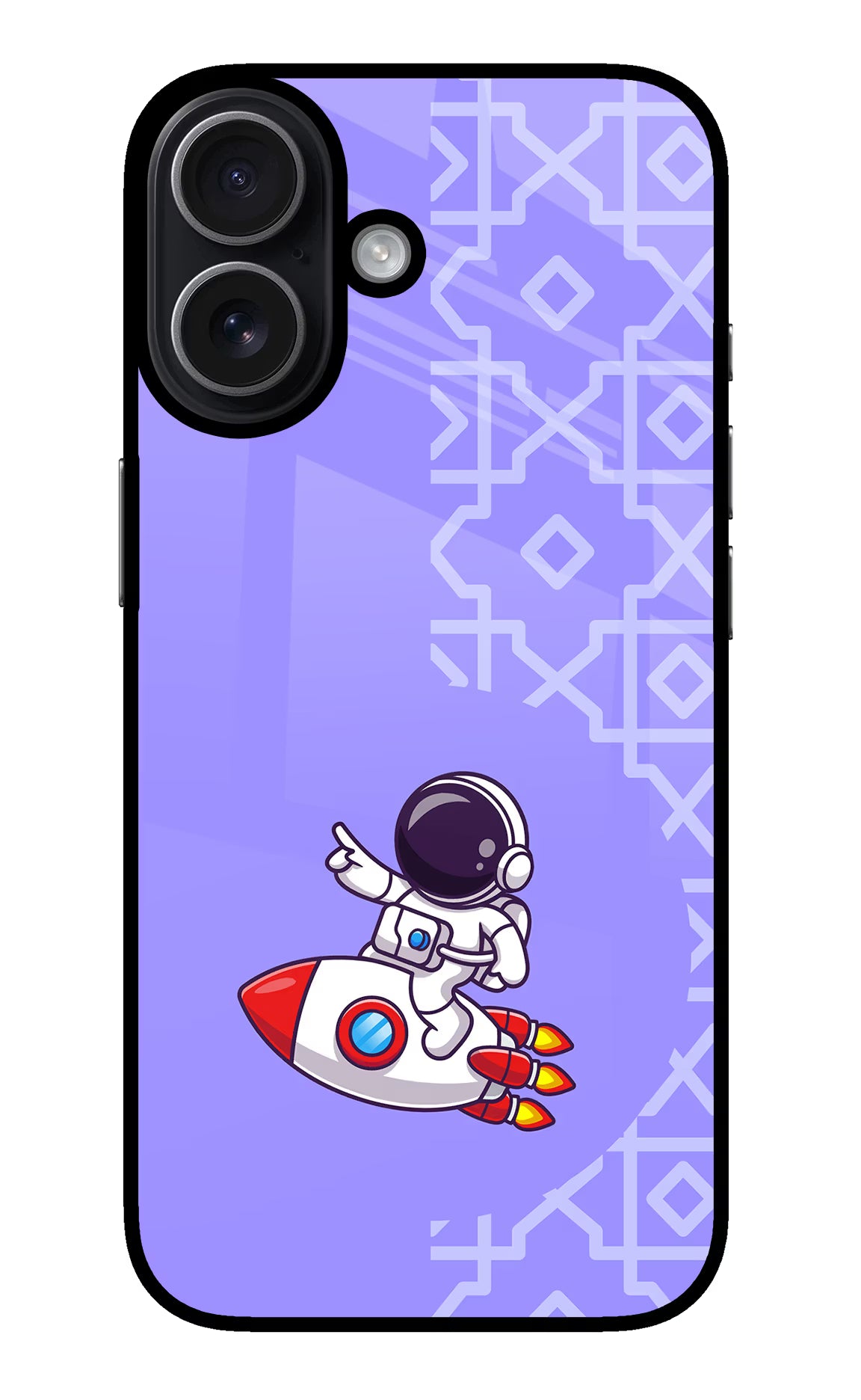 Cute Astronaut iPhone 17 Glass Case - Cute Astronaut iPhone 17 Glass Case Cute Astronaut iPhone 17 Glass Case