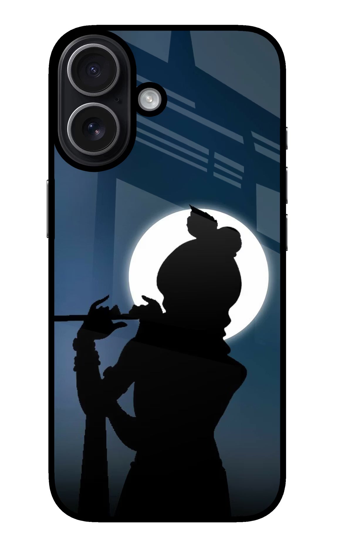 Shri Krishna Silhouette iPhone 17 Glass Case - Shri Krishna Silhouette iPhone 17 Glass Case Shri Krishna Silhouette iPhone 17 Glass Case