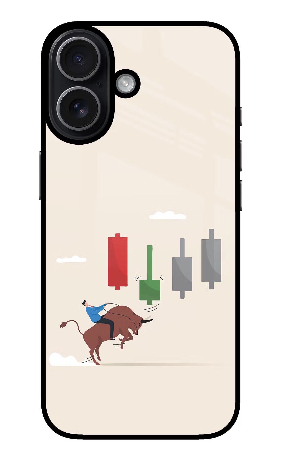 Bull Trading Momentum iPhone 17 Glass Case - Bull Trading Momentum iPhone 17 Glass Case Bull Trading Momentum iPhone 17 Glass Case