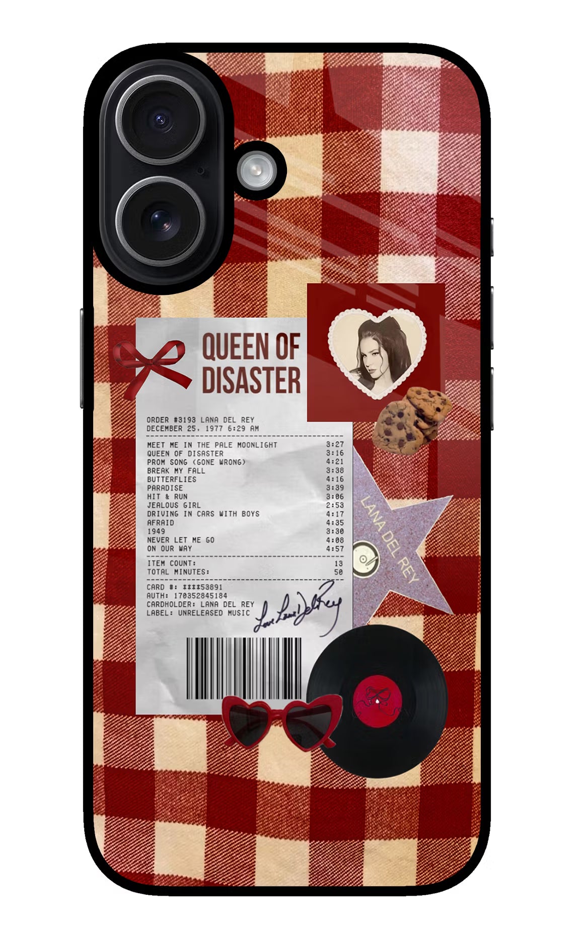 Queen of Disaster iPhone 17 Glass Case Back Cover by Casekaro