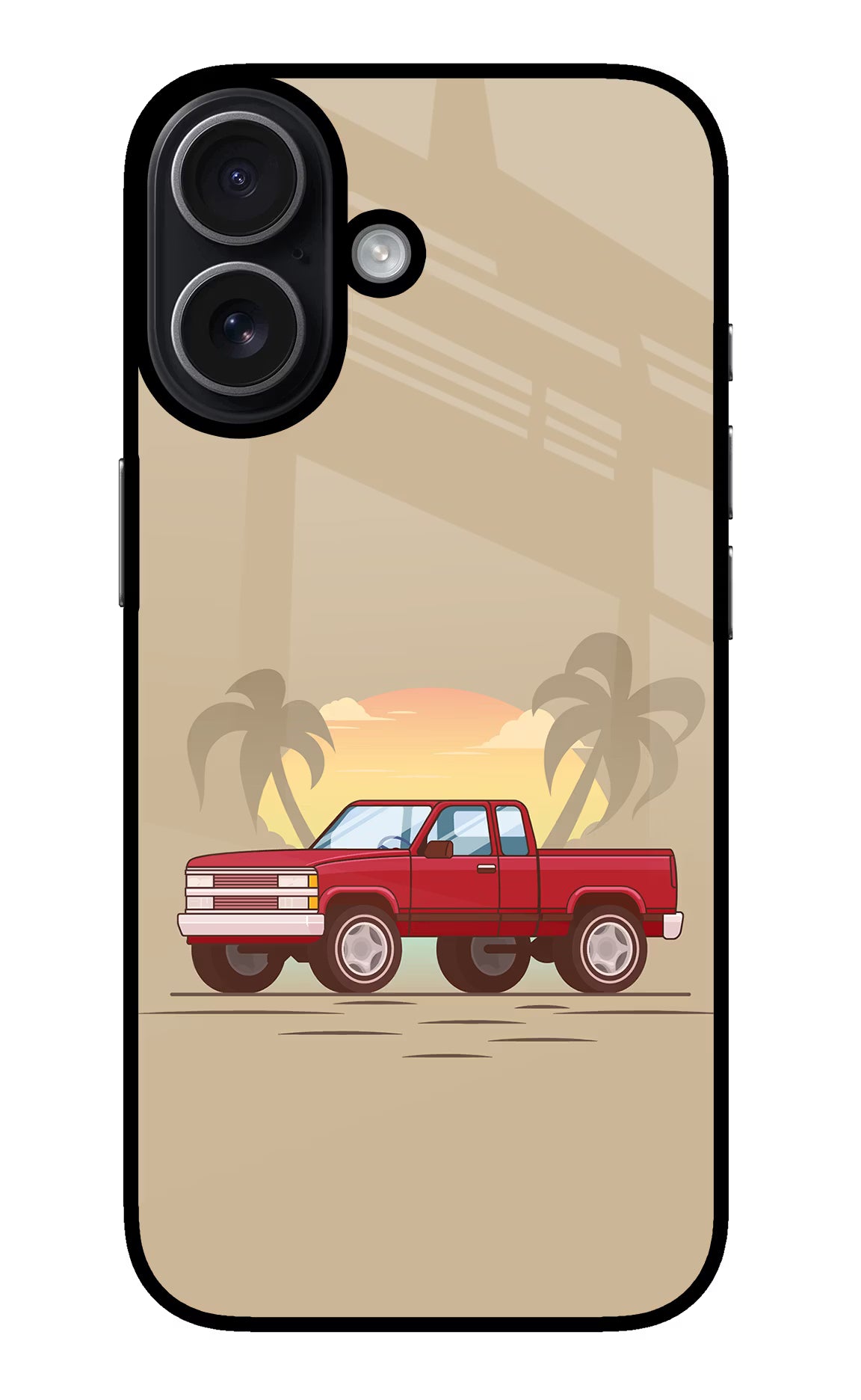 Desert Classic Drive iPhone 17 Glass Case - Desert Classic Drive iPhone 17 Glass Case Desert Classic Drive iPhone 17 Glass Case