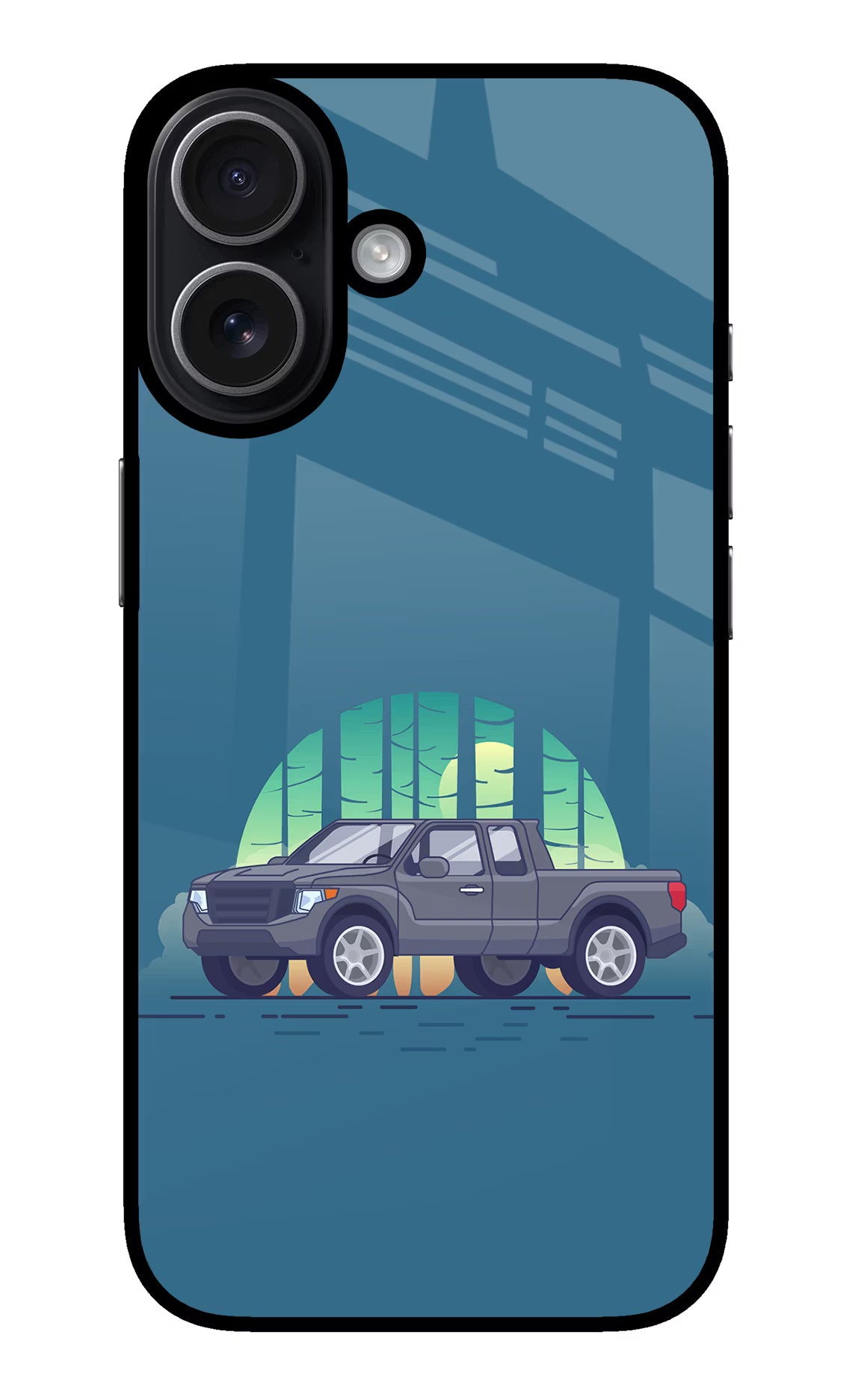 Retro Garage Vibe iPhone 17 Glass Case Back Cover by Casekaro
