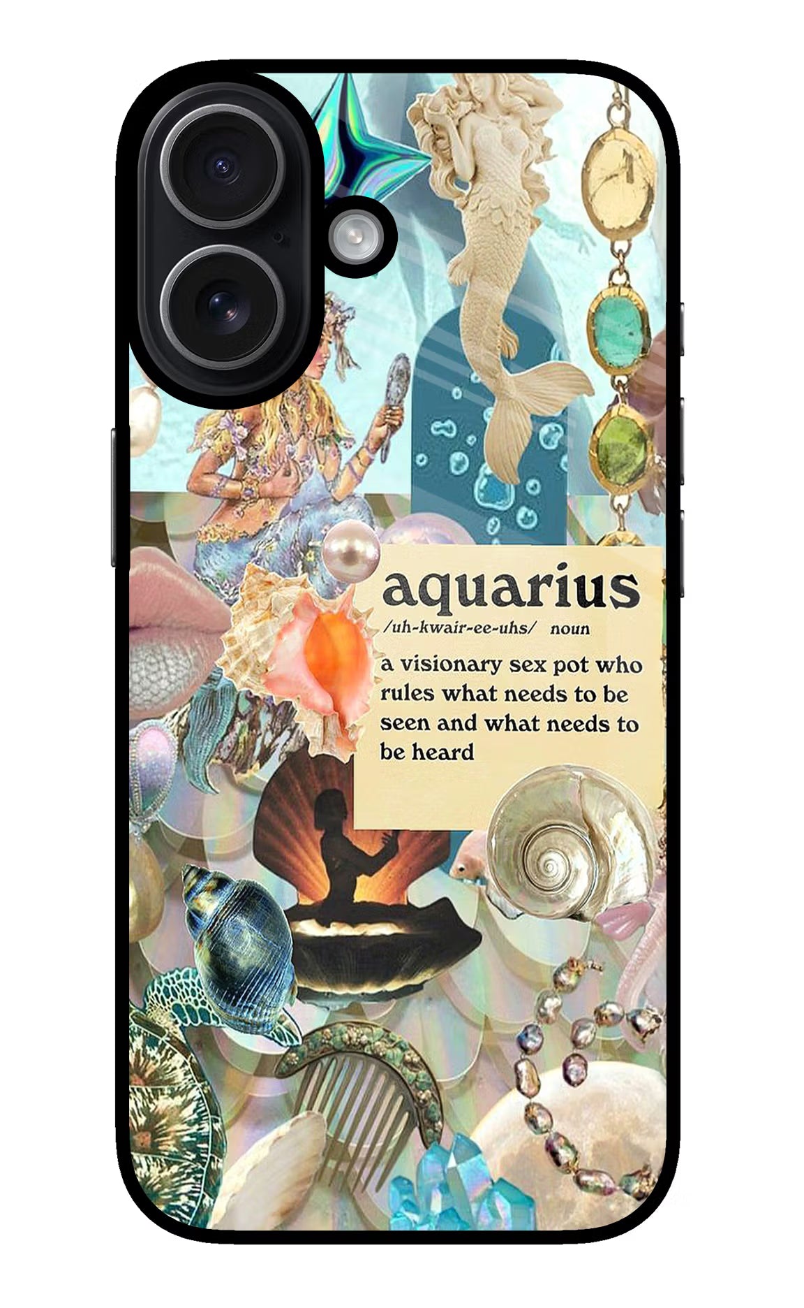 Aquarius Zodiac iPhone 17 Glass Case - Aquarius Zodiac iPhone 17 Glass Case Aquarius Zodiac iPhone 17 Glass Case
