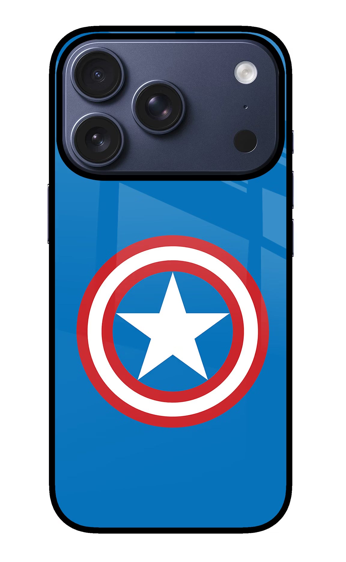Captain America Logo iPhone 17 Pro Glass Case - Captain America Logo iPhone 17 Pro Glass Case Captain America Logo iPhone 17 Pro Glass Case
