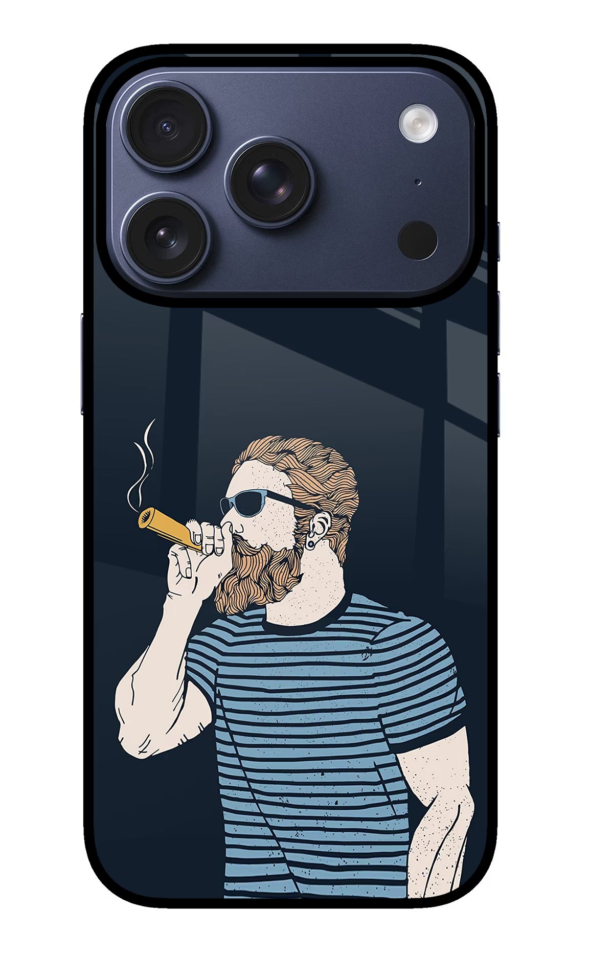 Smoking iPhone 17 Pro Back Cover - Smoking iPhone 17 Pro Glass Case Back Cover by Casekaro Smoking iPhone 17 Pro Glass Case Back Cover by Casekaro
