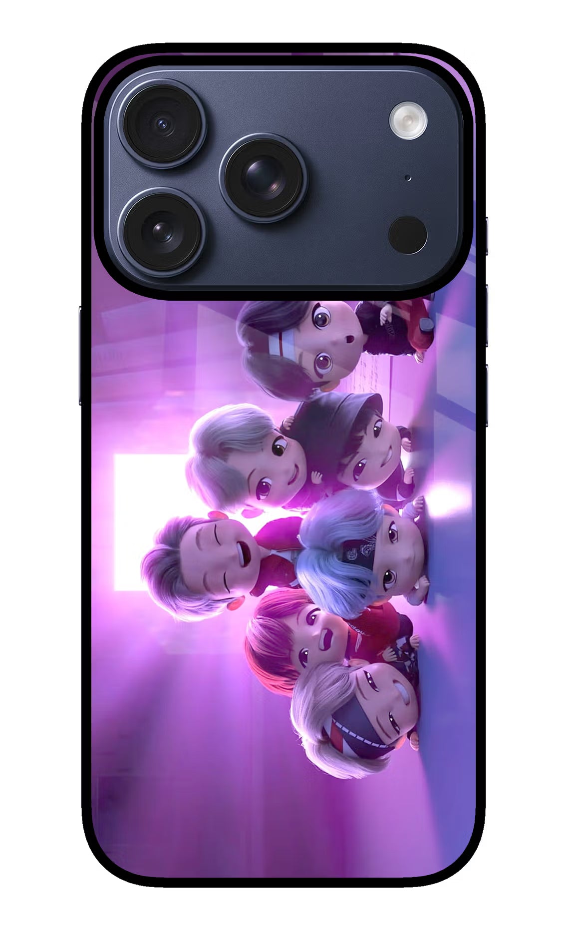BTS Chibi iPhone 17 Pro Glass Case - BTS Chibi iPhone 17 Pro Glass Case BTS Chibi iPhone 17 Pro Glass Case