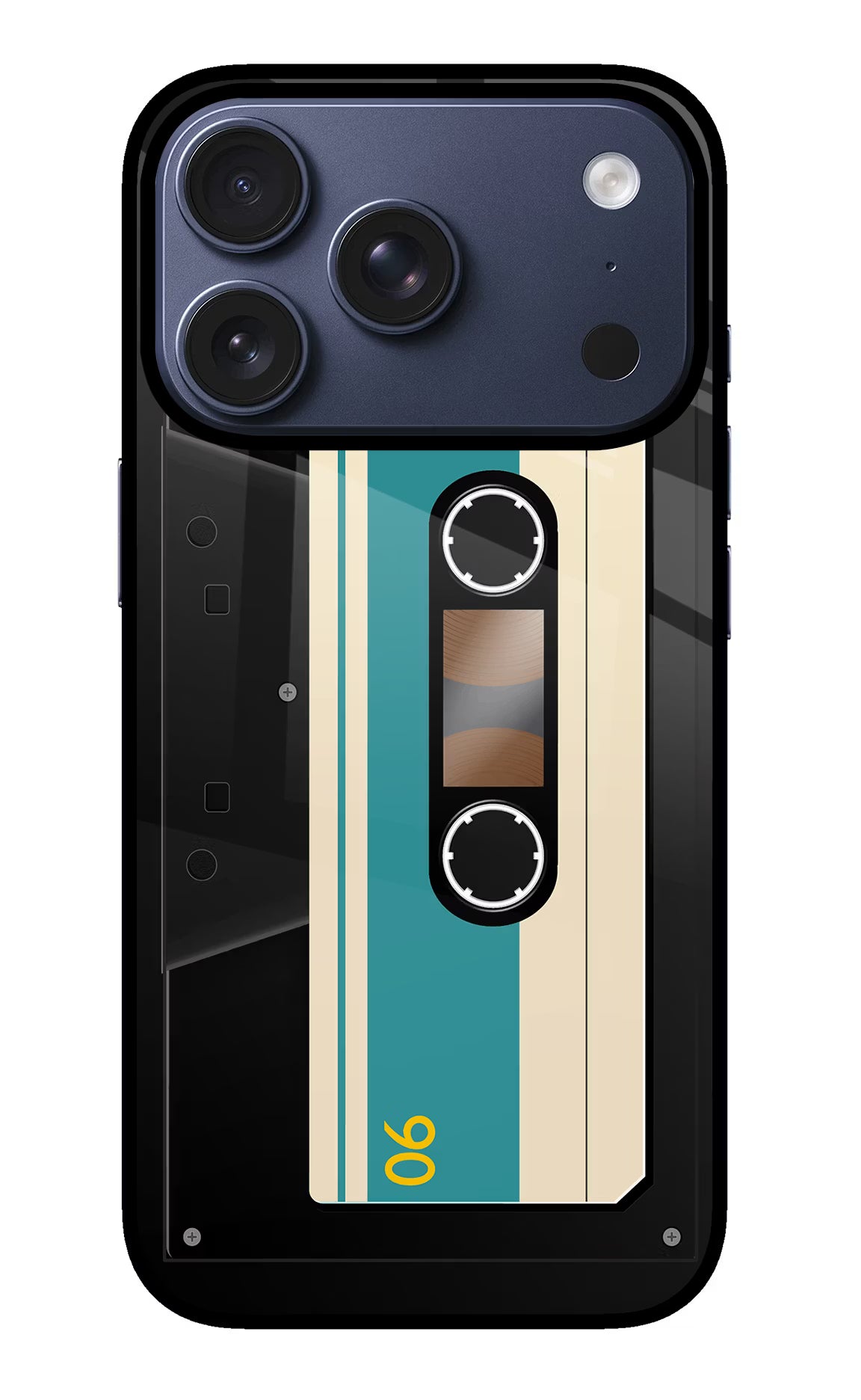 Cassette iPhone 17 Pro Glass Case - Cassette iPhone 17 Pro Glass Case Cassette iPhone 17 Pro Glass Case