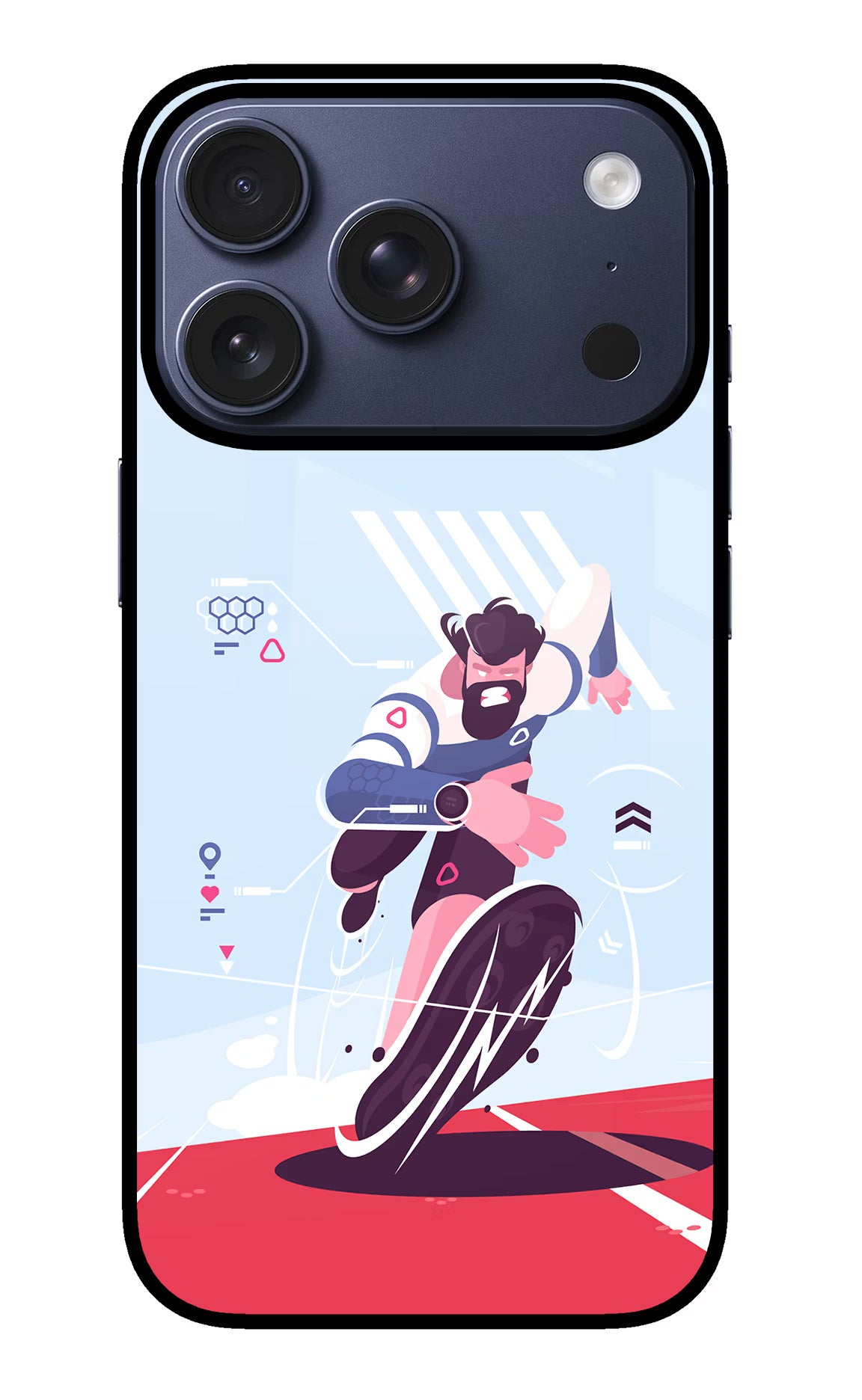 Run Pro iPhone 17 Pro Back Cover - Run Pro iPhone 17 Pro Glass Case Back Cover by Casekaro Run Pro iPhone 17 Pro Glass Case Back Cover by Casekaro