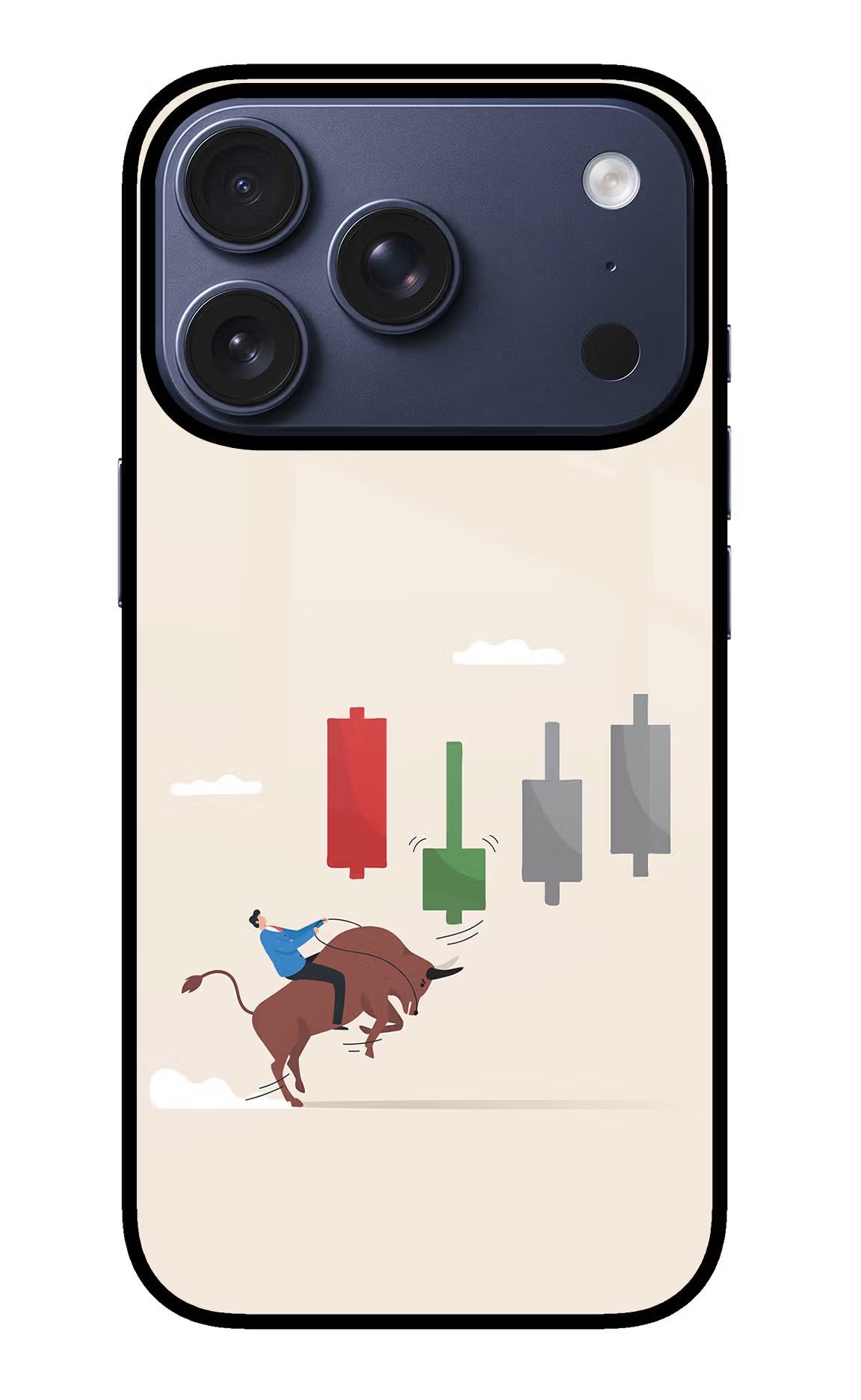 Bull Trading Momentum iPhone 17 Pro Glass Case - Bull Trading Momentum iPhone 17 Pro Glass Case Bull Trading Momentum iPhone 17 Pro Glass Case