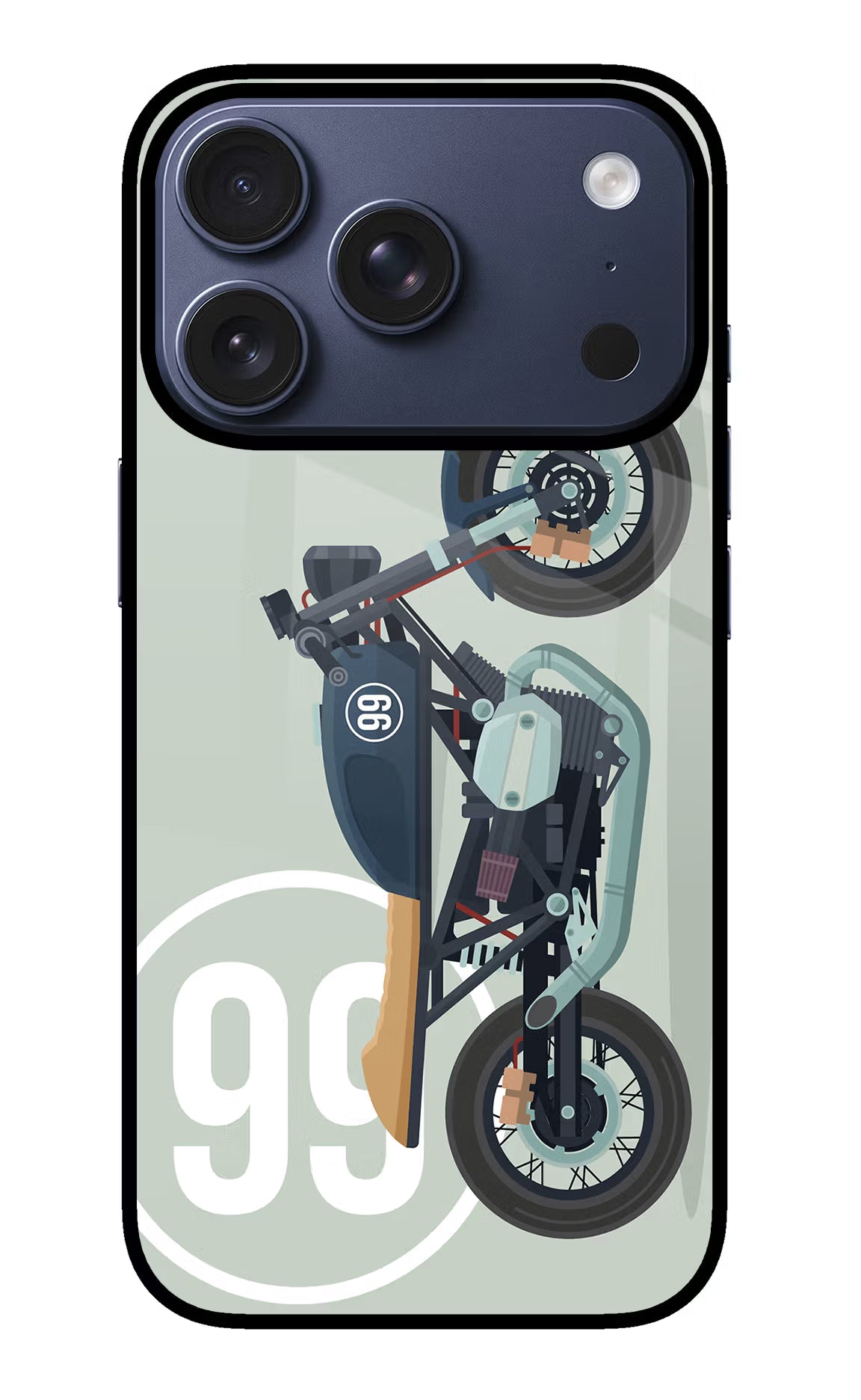 Classic Cafe Racer 99 iPhone 17 Pro Glass Case - Classic Cafe Racer 99 iPhone 17 Pro Glass Case Classic Cafe Racer 99 iPhone 17 Pro Glass Case