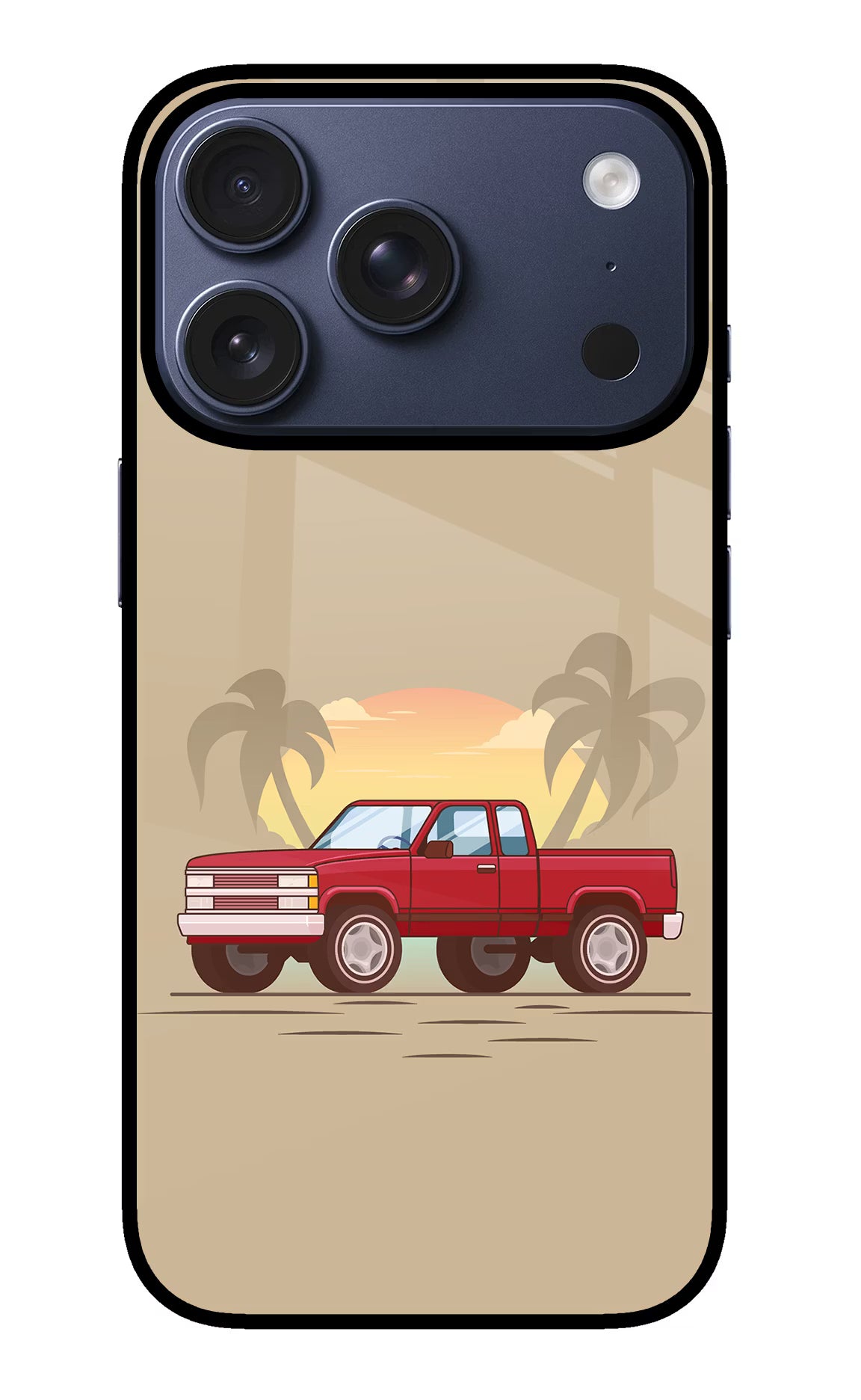 Desert Classic Drive iPhone 17 Pro Back Cover - Desert Classic Drive iPhone 17 Pro Glass Case Back Cover by Casekaro Desert Classic Drive iPhone 17 Pro Glass Case Back Cover by Casekaro