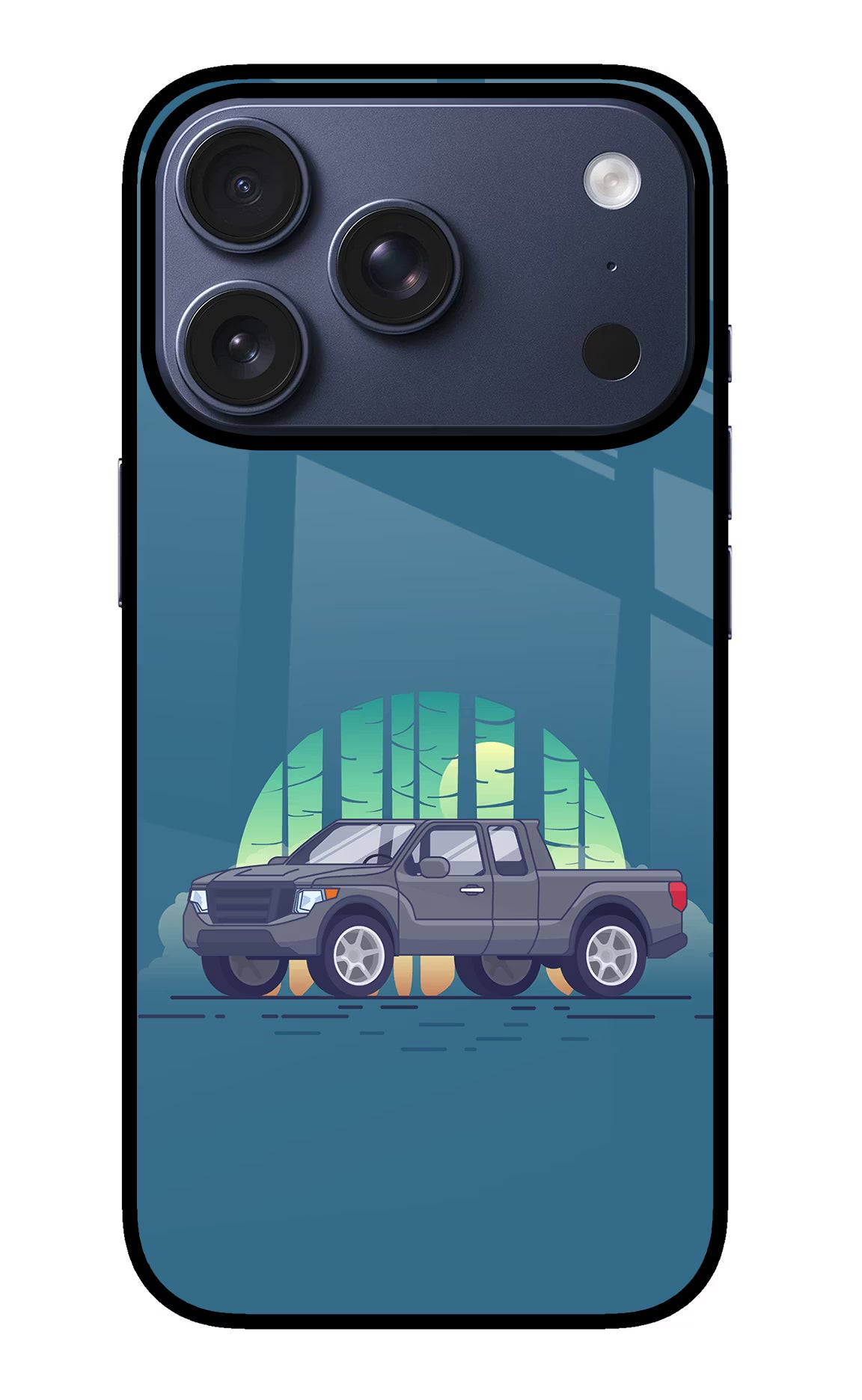 Retro Garage Vibe iPhone 17 Pro Back Cover - Retro Garage Vibe iPhone 17 Pro Glass Case Back Cover by Casekaro Retro Garage Vibe iPhone 17 Pro Glass Case Back Cover by Casekaro