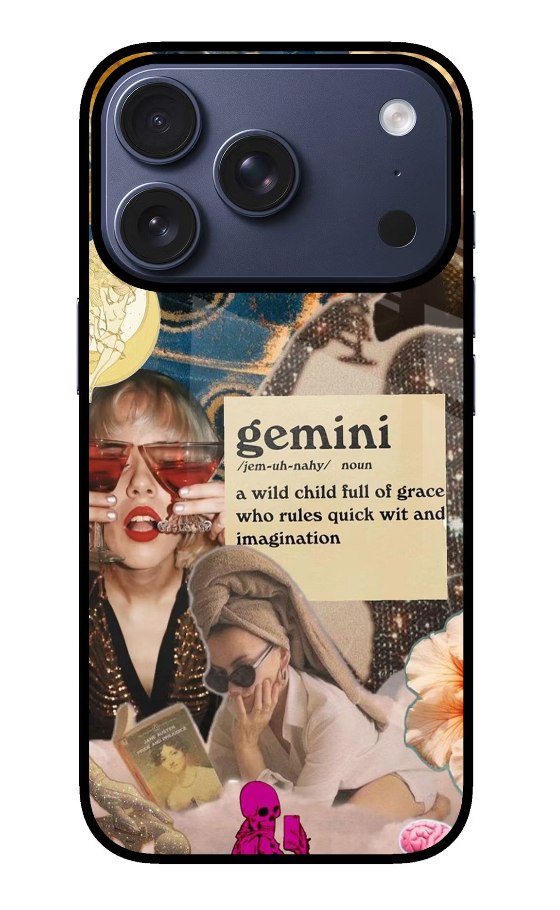 Gemini Zodiac iPhone 17 Pro Glass Case - Gemini Zodiac iPhone 17 Pro Glass Case Gemini Zodiac iPhone 17 Pro Glass Case