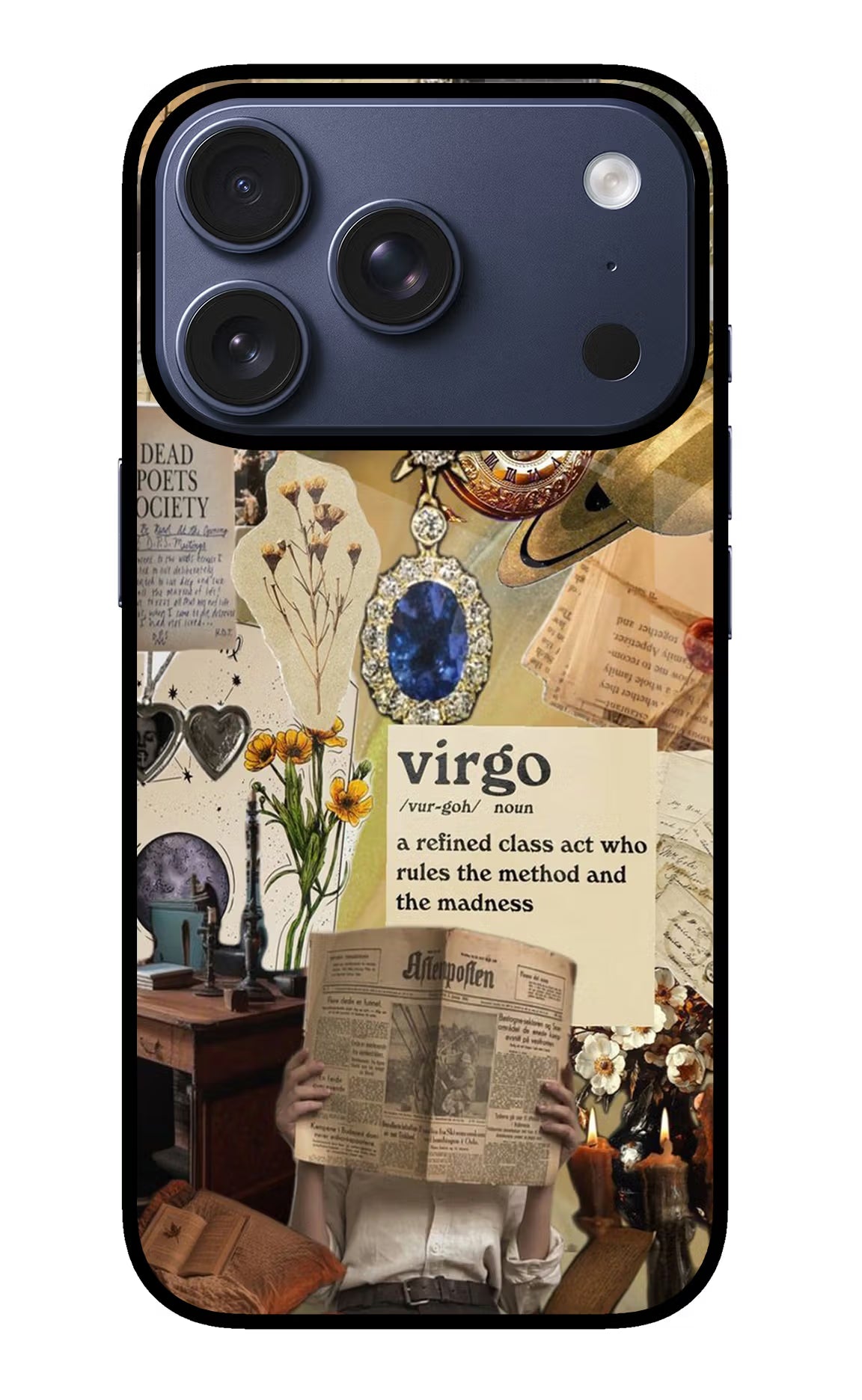 Virgo Zodiac iPhone 17 Pro Back Cover - Virgo Zodiac iPhone 17 Pro Glass Case Back Cover by Casekaro Virgo Zodiac iPhone 17 Pro Glass Case Back Cover by Casekaro