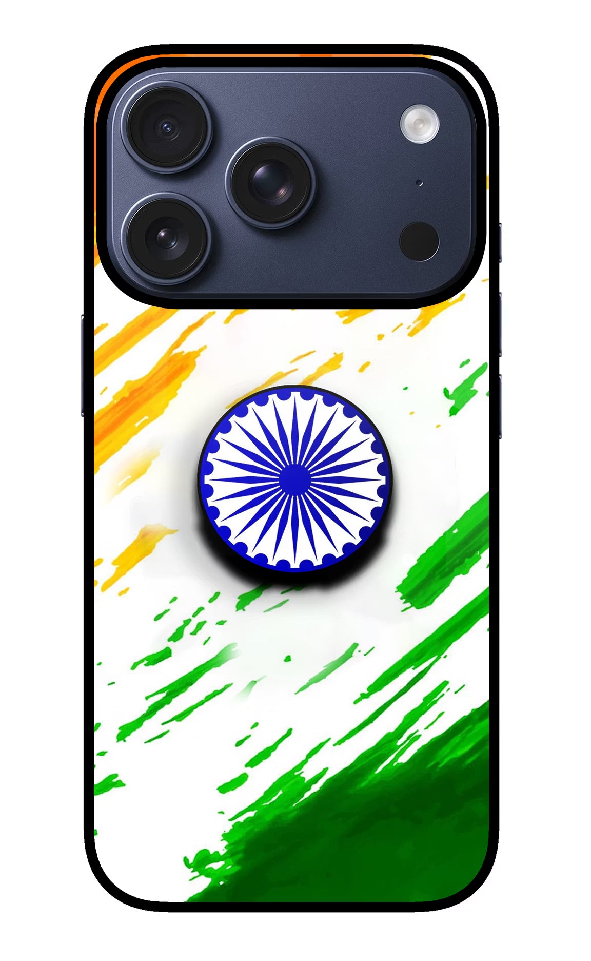 Indian Flag Ashoka Chakra iPhone 17 Pro Pop Case - Indian Flag Ashoka Chakra iPhone 17 Pro Pop Case by Casekaro Indian Flag Ashoka Chakra iPhone 17 Pro Pop Case by Casekaro