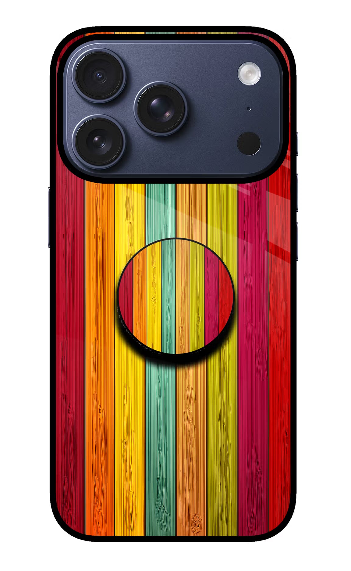 Multicolor Wooden iPhone 17 Pro Pop Case - Multicolor Wooden iPhone 17 Pro Pop Case by Casekaro Multicolor Wooden iPhone 17 Pro Pop Case by Casekaro
