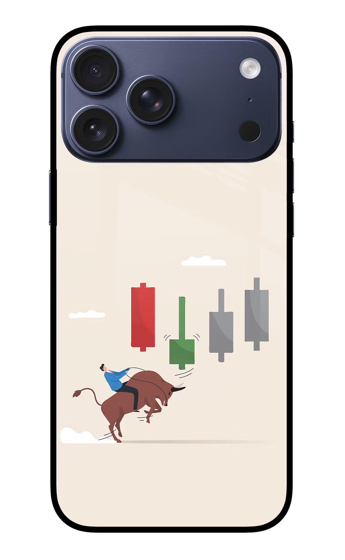 Bull Trading Momentum iPhone 17 Pro Max Glass Case - Bull Trading Momentum iPhone 17 Pro Max Glass Case Bull Trading Momentum iPhone 17 Pro Max Glass Case