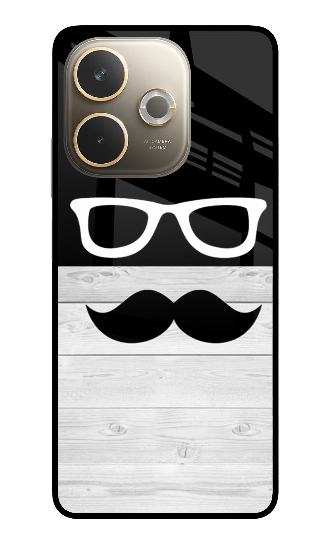 Mustache Oppo A5 Pro 5G Glass Case - Mustache Oppo A5 Pro 5G Glass Case Mustache Oppo A5 Pro 5G Glass Case