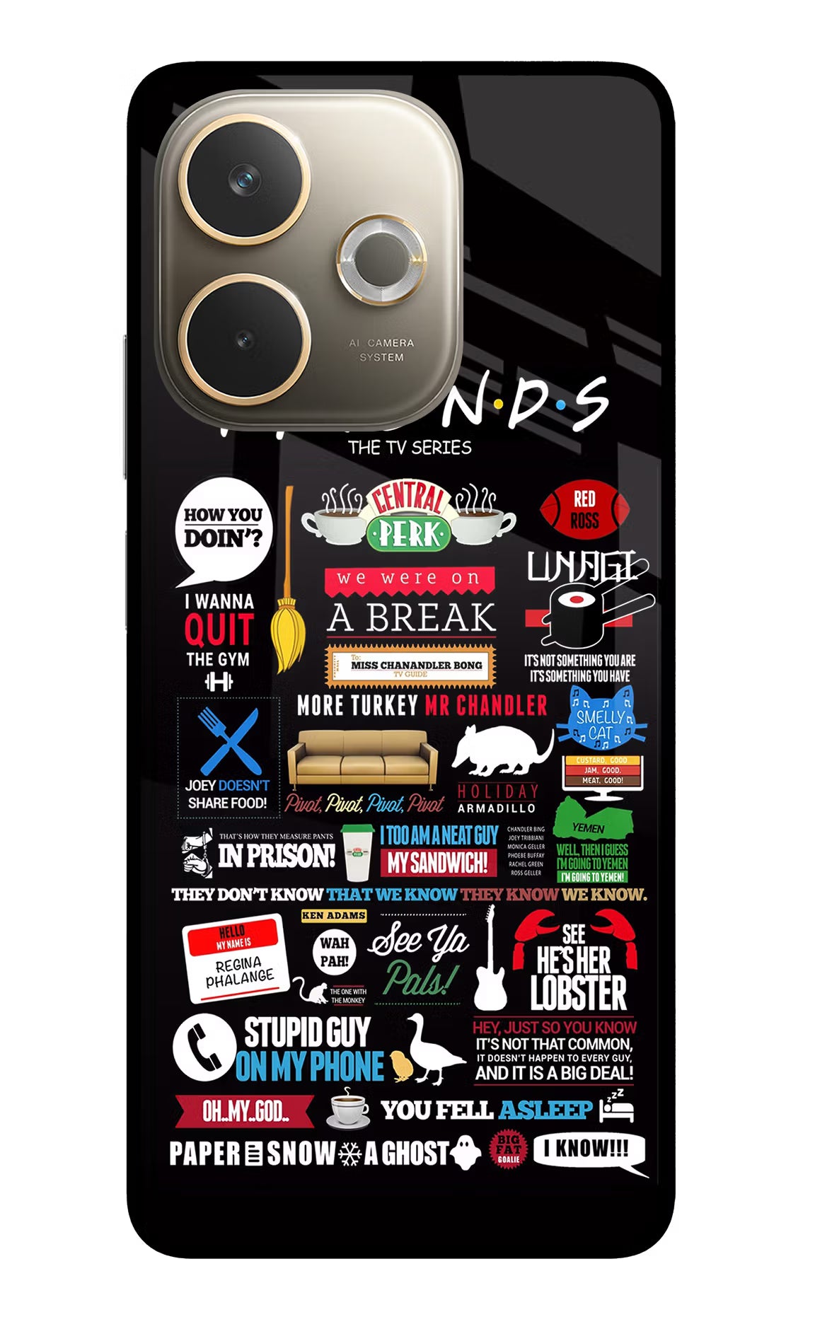 FRIENDS Oppo A5 Pro 5G Glass Case - FRIENDS Oppo A5 Pro 5G Glass Case FRIENDS Oppo A5 Pro 5G Glass Case