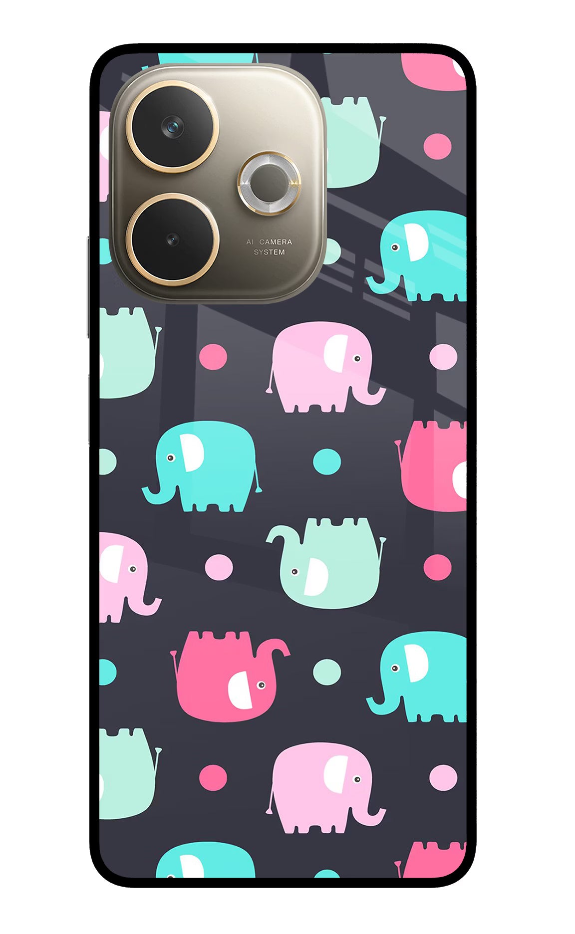 Elephants Oppo A5 Pro 5G Glass Case - Elephants Oppo A5 Pro 5G Glass Case Elephants Oppo A5 Pro 5G Glass Case