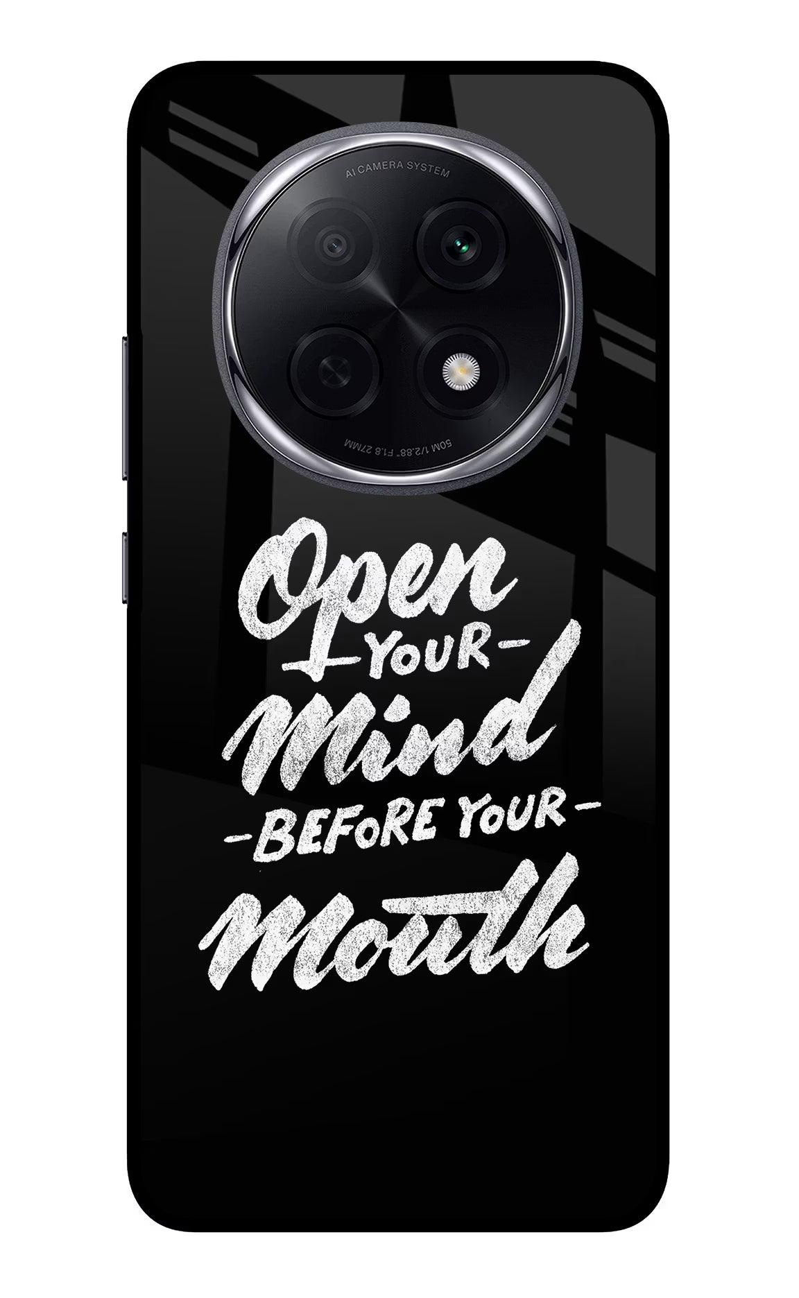 Open Your Mind Before Your Mouth Oppo F29 Pro 5G Glass Case - Open Your Mind Before Your Mouth Oppo F29 Pro 5G Glass Case Open Your Mind Before Your Mouth Oppo F29 Pro 5G Glass Case