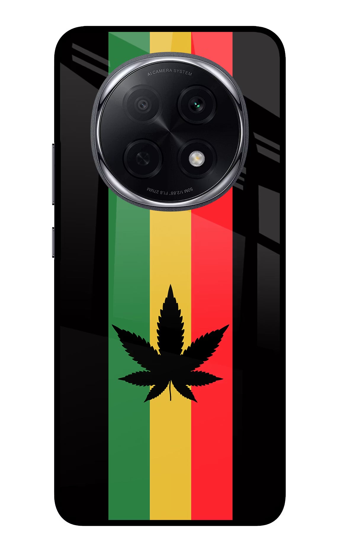 Weed Flag Oppo F29 Pro 5G Glass Case - Weed Flag Oppo F29 Pro 5G Glass Case Weed Flag Oppo F29 Pro 5G Glass Case