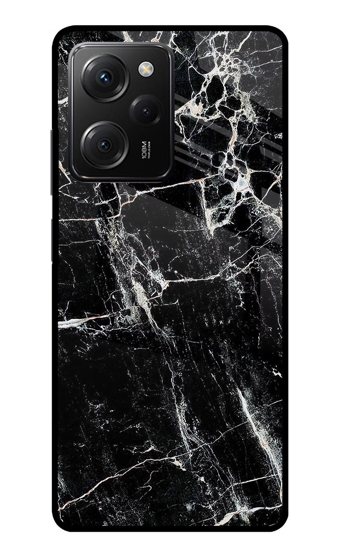 Black Marble Texture Poco X5 Pro 5G Glass Case - Black Marble Texture Poco X5 Pro 5G Glass Case Black Marble Texture Poco X5 Pro 5G Glass Case