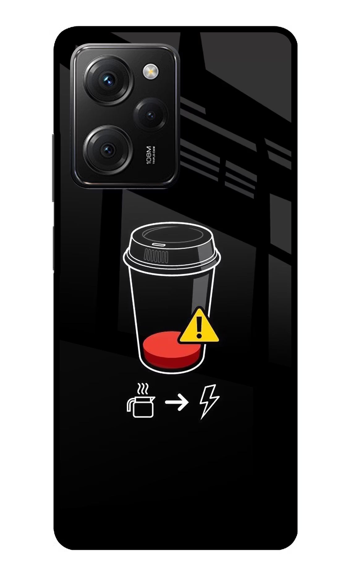 Coffee Poco X5 Pro 5G Glass Case - Coffee Poco X5 Pro 5G Glass Case Coffee Poco X5 Pro 5G Glass Case