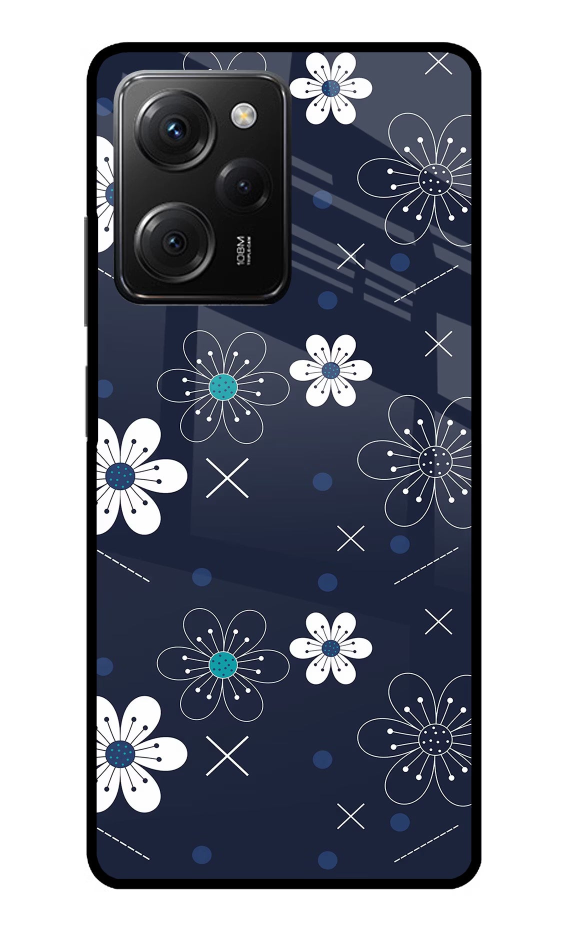 Flowers Poco X5 Pro 5G Glass Case - Flowers Poco X5 Pro 5G Glass Case Flowers Poco X5 Pro 5G Glass Case
