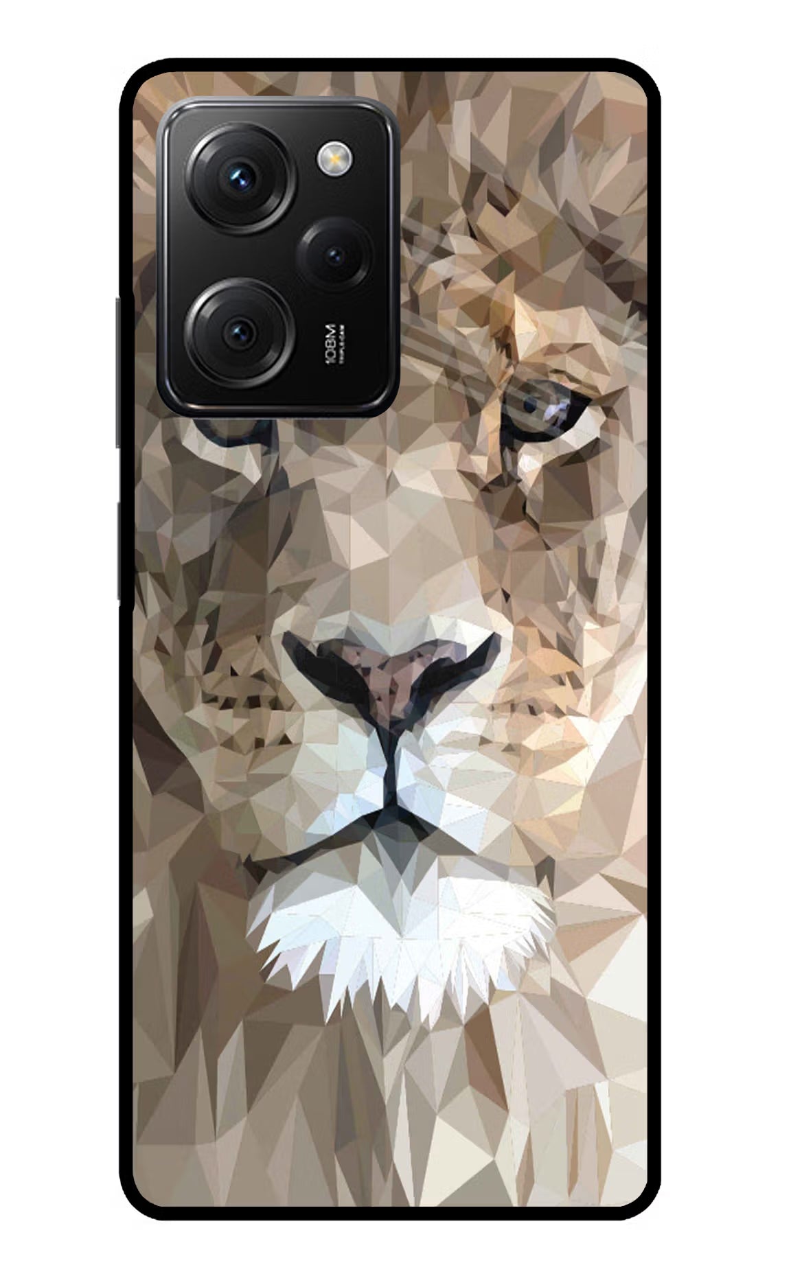 Lion Art Poco X5 Pro 5G Glass Case - Lion Art Poco X5 Pro 5G Glass Case Lion Art Poco X5 Pro 5G Glass Case