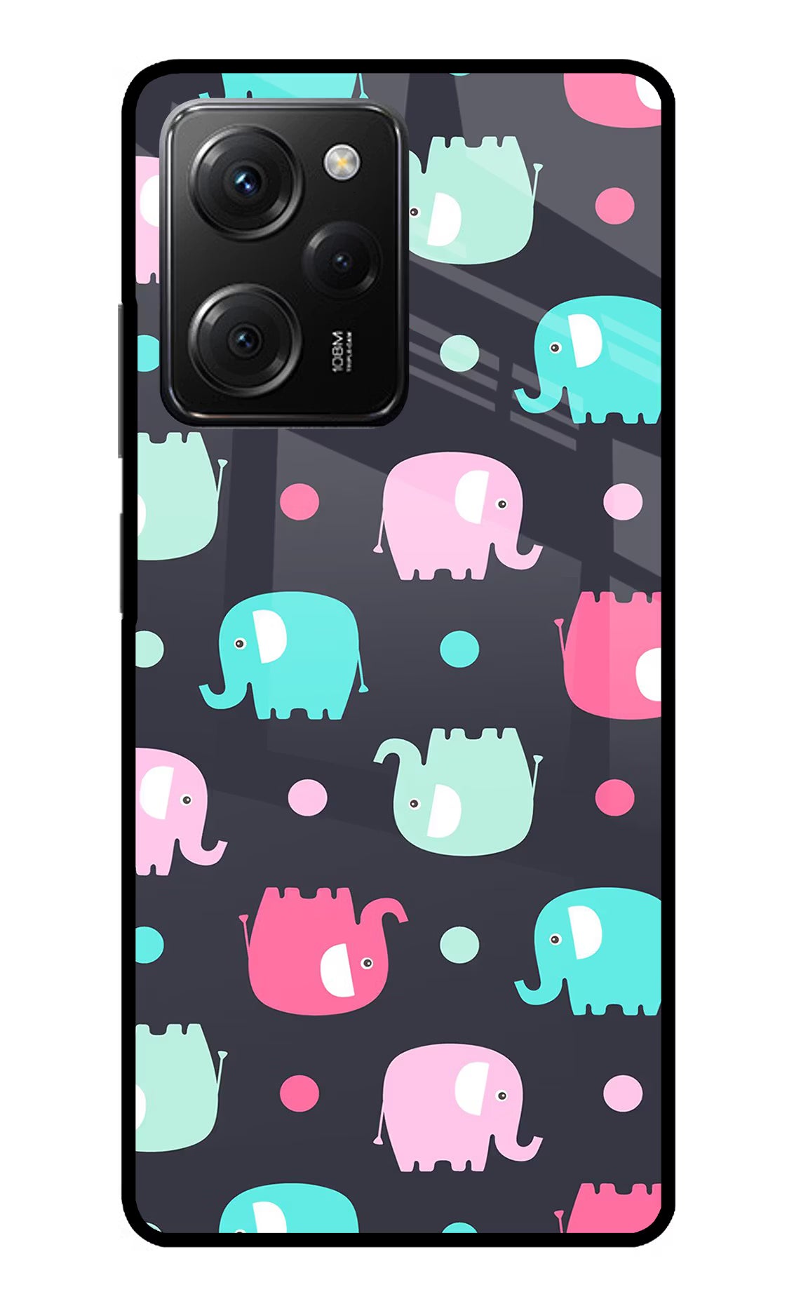 Elephants Poco X5 Pro 5G Glass Case - Elephants Poco X5 Pro 5G Glass Case Elephants Poco X5 Pro 5G Glass Case