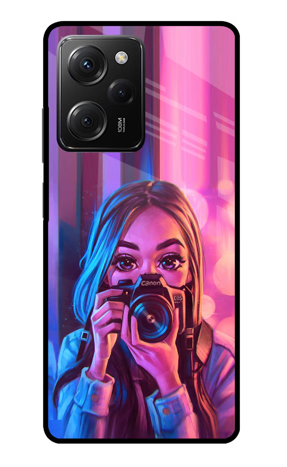 Girl Photographer Poco X5 Pro 5G Glass Case - Girl Photographer Poco X5 Pro 5G Glass Case Girl Photographer Poco X5 Pro 5G Glass Case