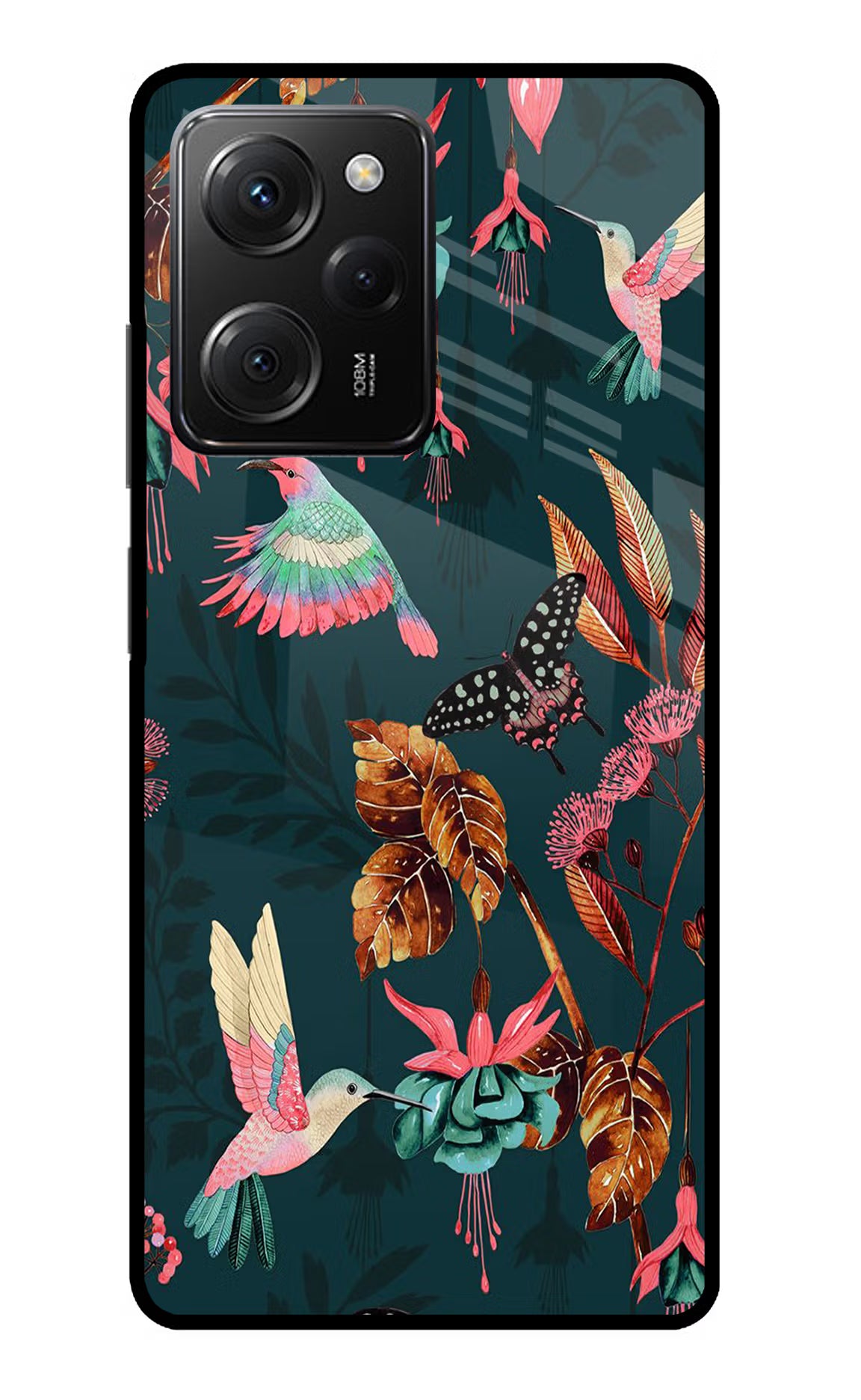 Birds Poco X5 Pro 5G Glass Case - Birds Poco X5 Pro 5G Glass Case Birds Poco X5 Pro 5G Glass Case