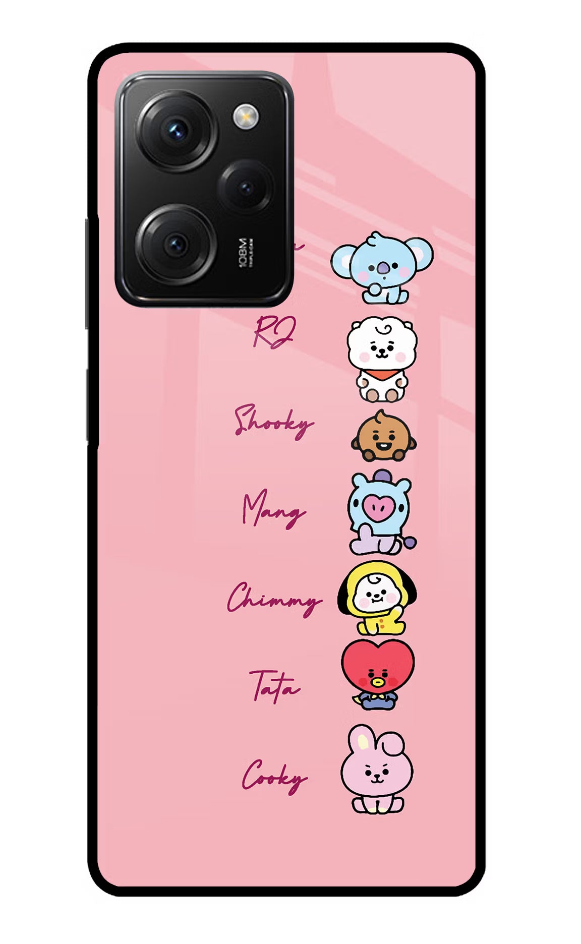 BTS names Poco X5 Pro 5G Glass Case - BTS names Poco X5 Pro 5G Glass Case BTS names Poco X5 Pro 5G Glass Case