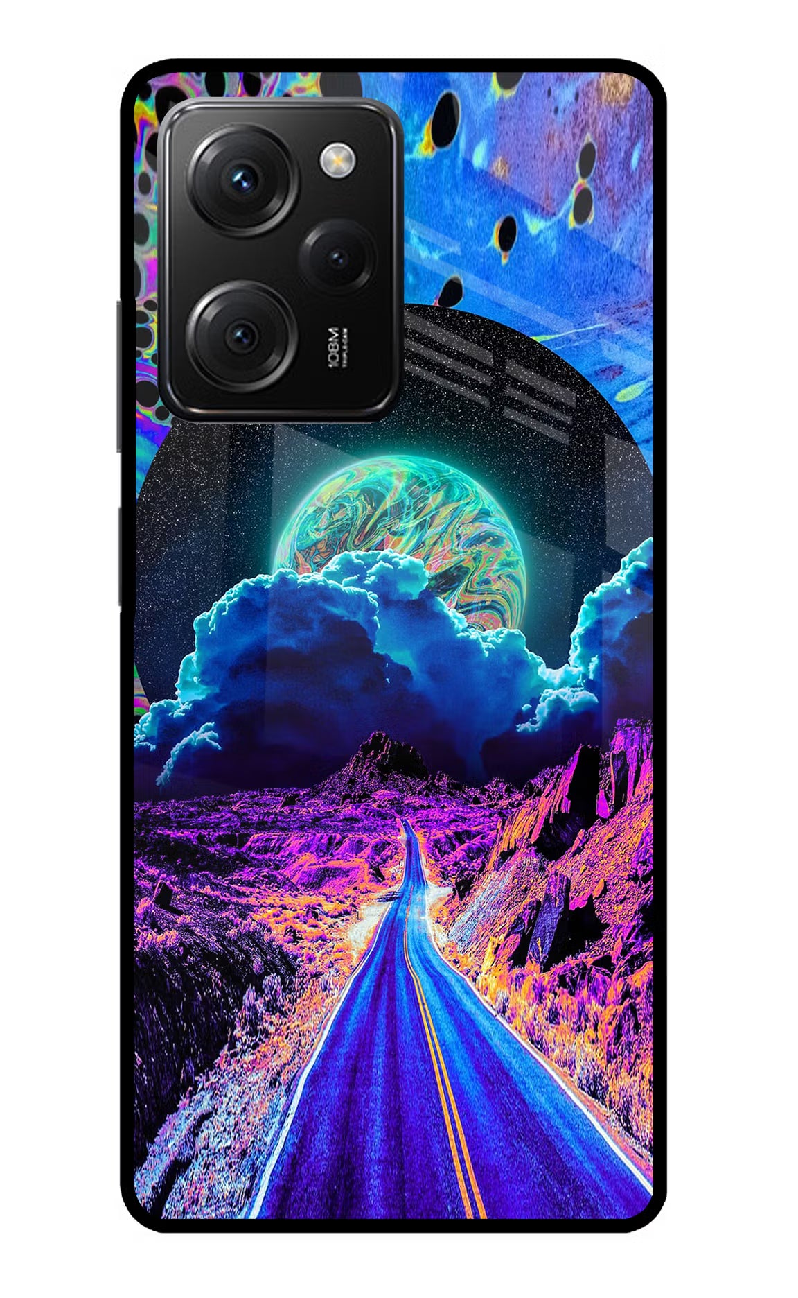Psychedelic Painting Poco X5 Pro 5G Glass Case - Psychedelic Painting Poco X5 Pro 5G Glass Case Psychedelic Painting Poco X5 Pro 5G Glass Case