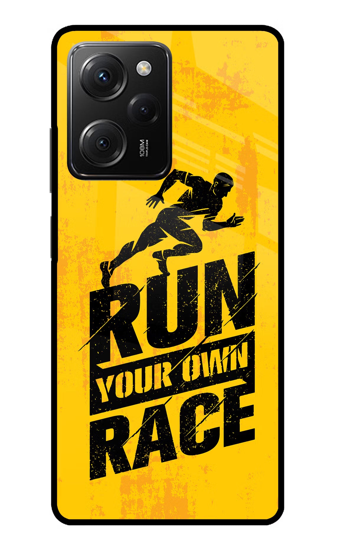 Run Your Own Race Poco X5 Pro 5G Glass Case - Run Your Own Race Poco X5 Pro 5G Glass Case Run Your Own Race Poco X5 Pro 5G Glass Case