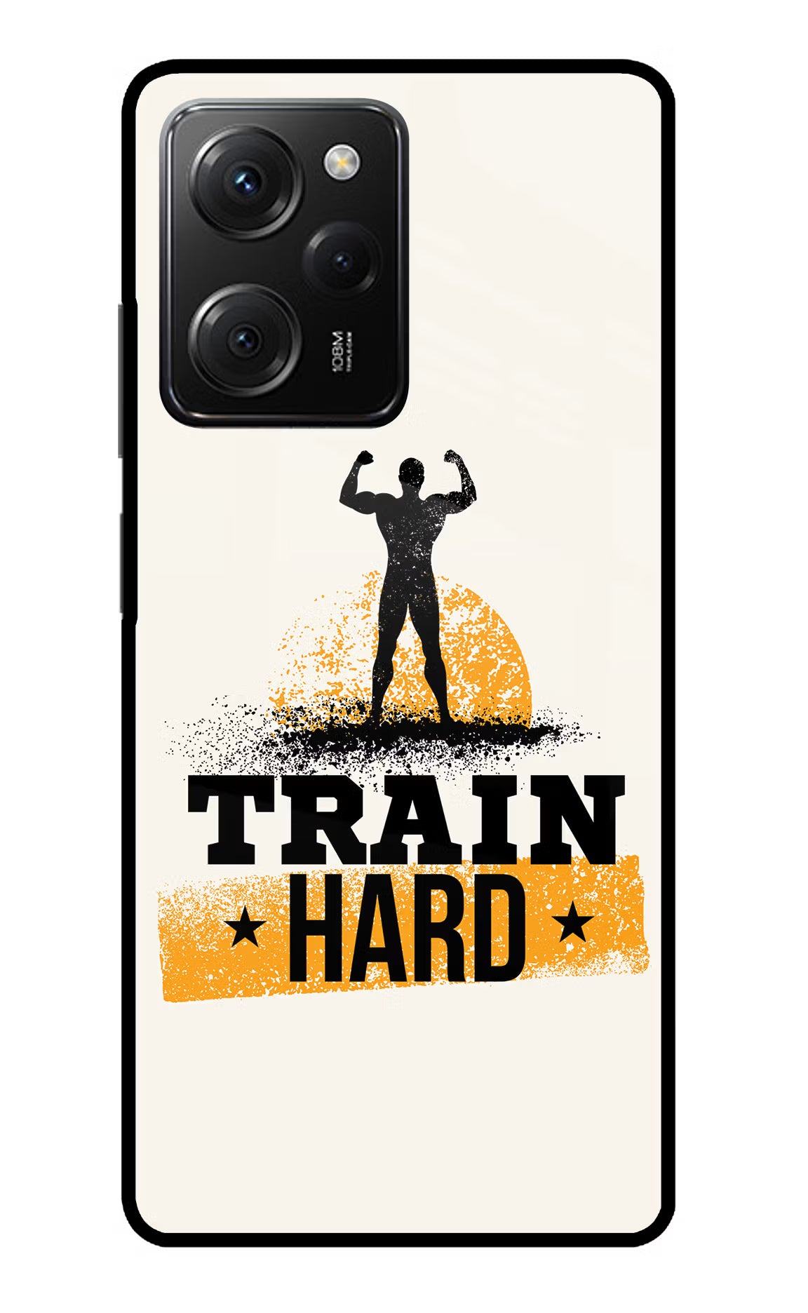 Train Hard Poco X5 Pro 5G Glass Case - Train Hard Poco X5 Pro 5G Glass Case Train Hard Poco X5 Pro 5G Glass Case