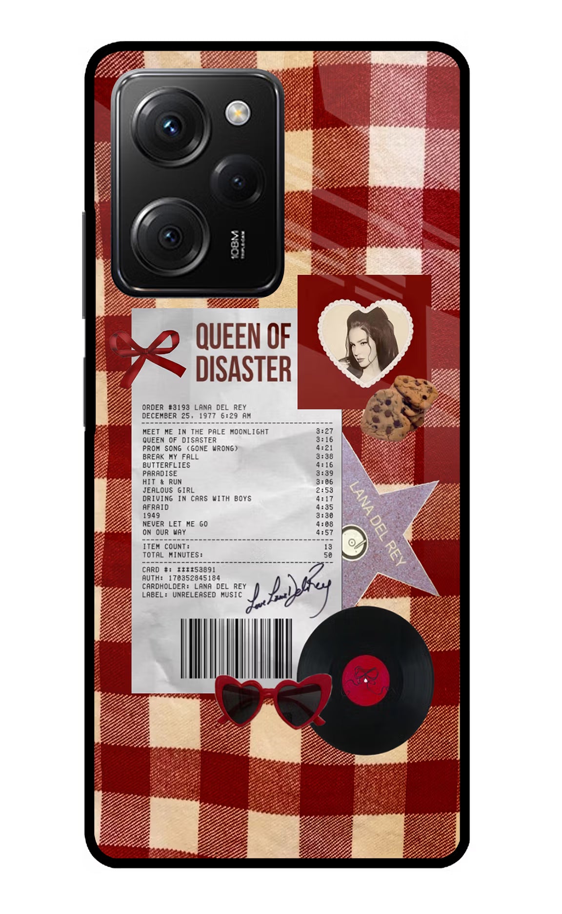 Queen of Disaster Poco X5 Pro 5G Glass Case - Queen of Disaster Poco X5 Pro 5G Glass Case Queen of Disaster Poco X5 Pro 5G Glass Case